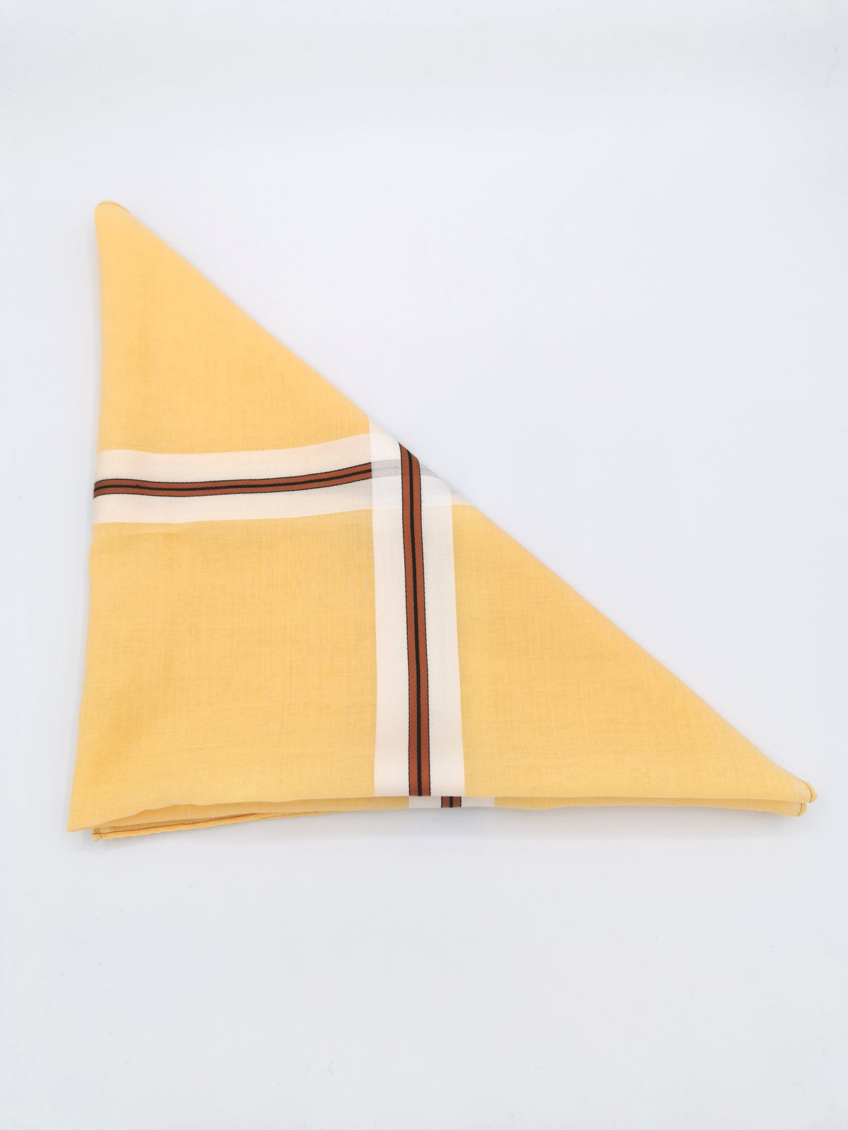Simonnot-Godard pocket square with large grid in white satin, Archives Collection