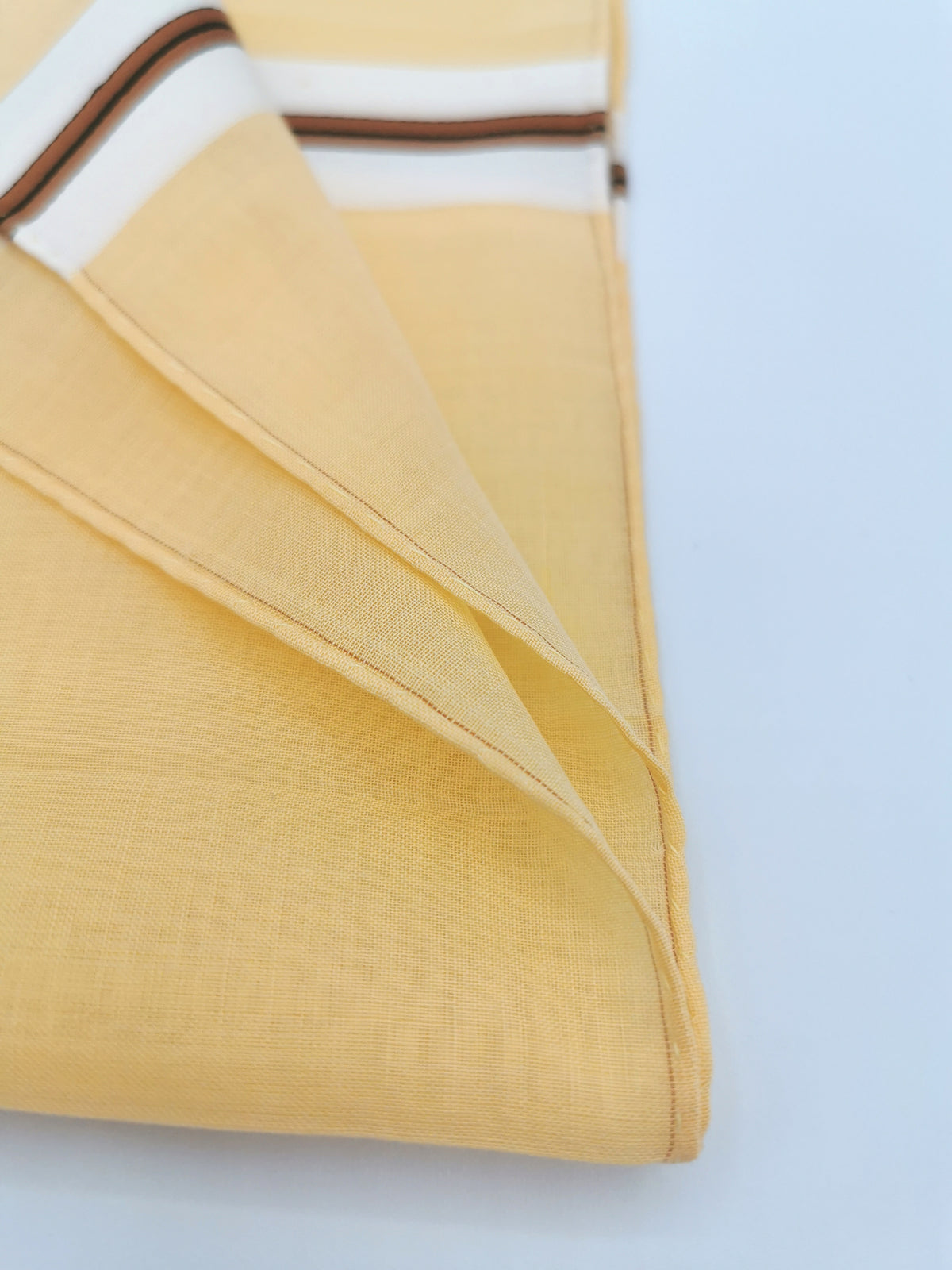 Simonnot-Godard pocket square with large grid in white satin, Archives Collection