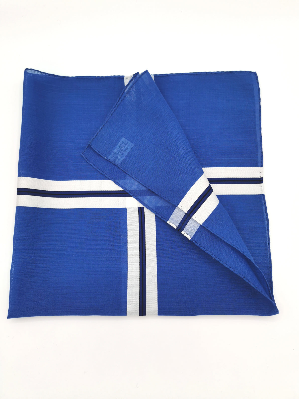 Simonnot-Godard pocket square with large grid in white satin, Archives Collection