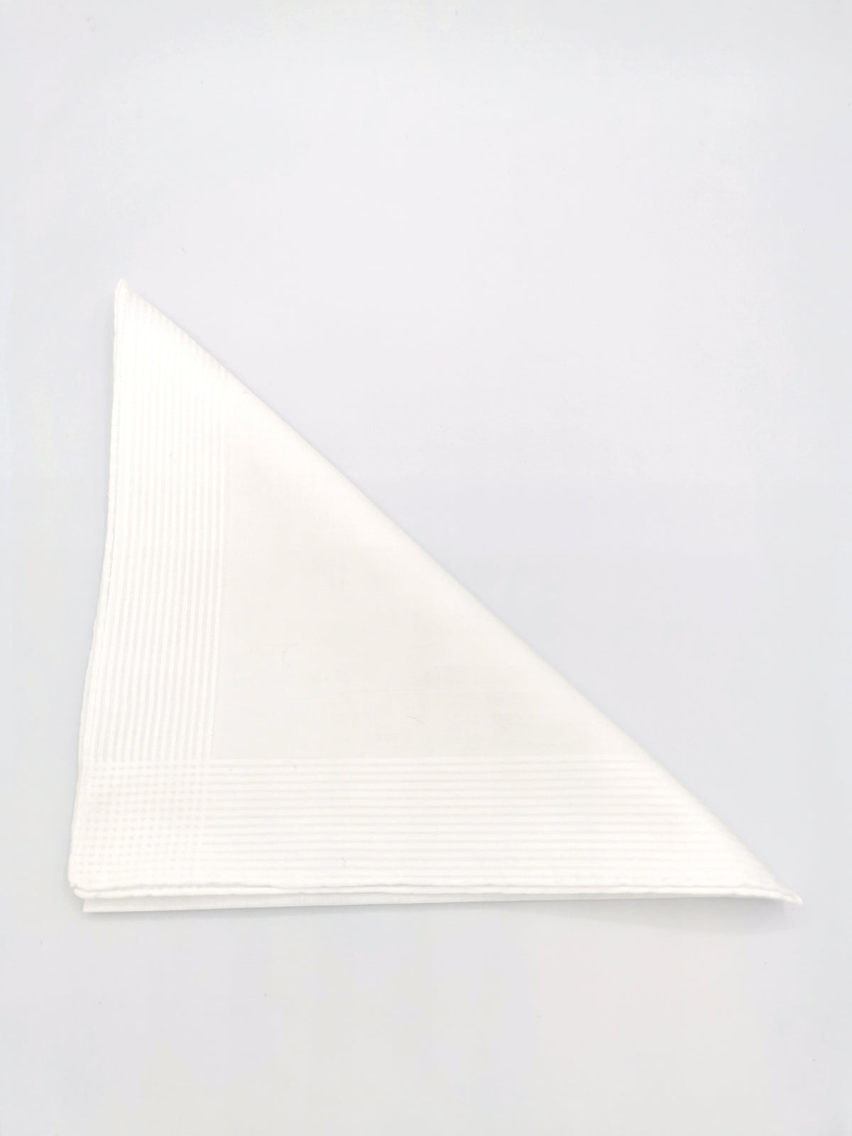 Pochette Simonnot-Godard blanche à quadrillage blanc tissé sur les bords