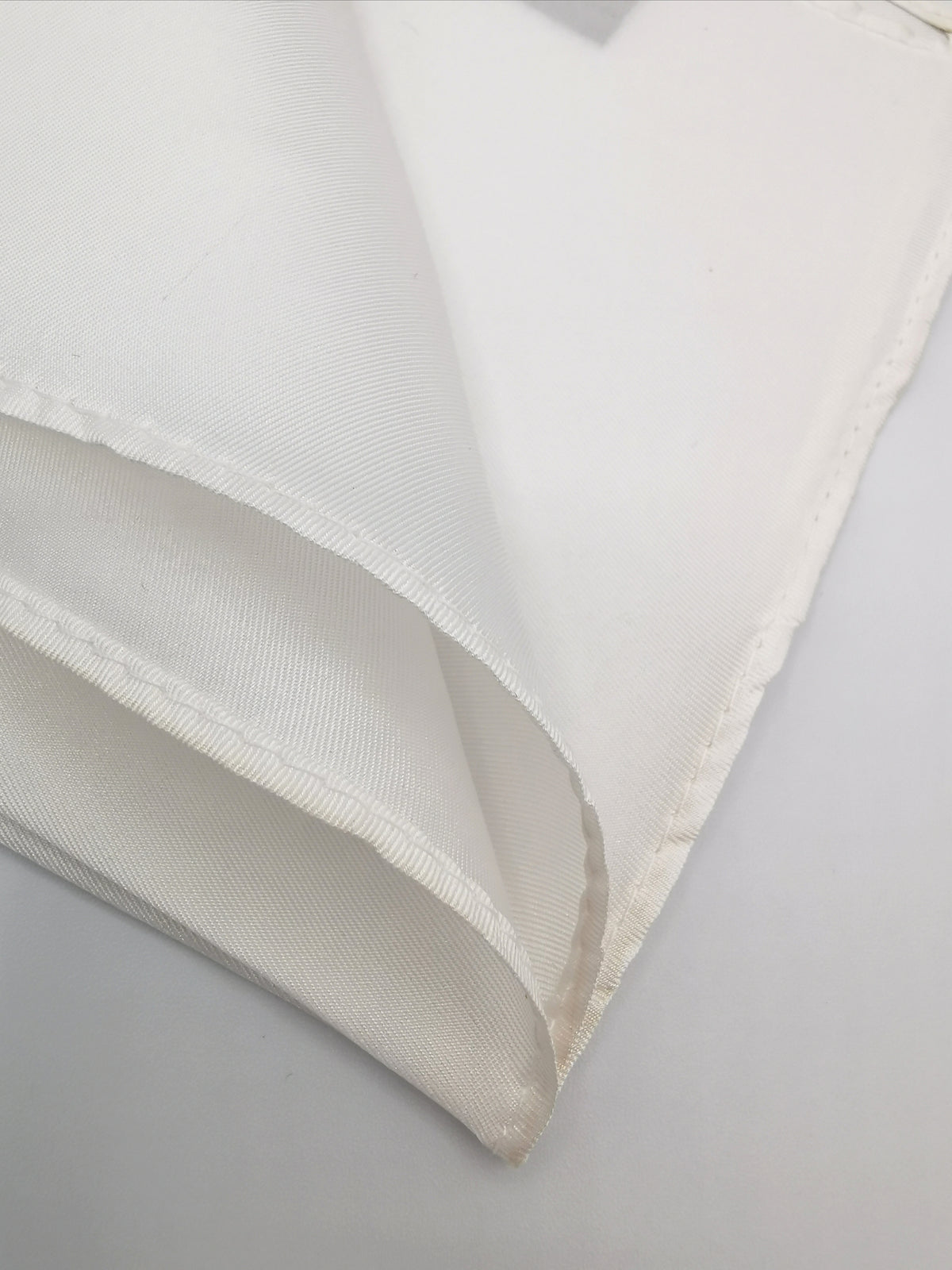 White silk satin pocket square&amp;nbsp;