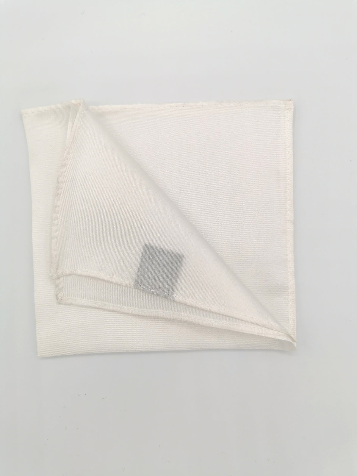 White silk satin pocket square&amp;nbsp;