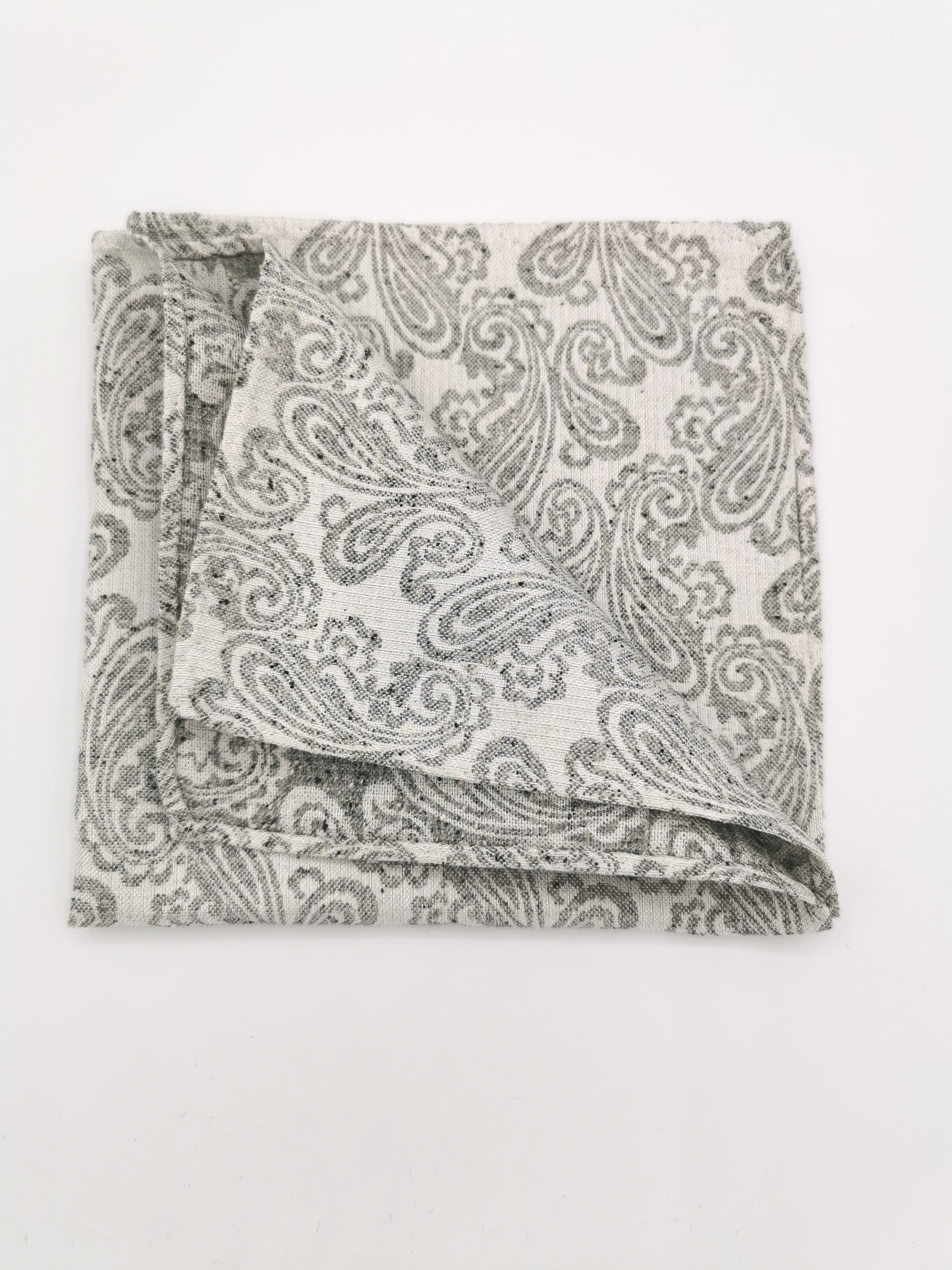 Paisley pattern silk pocket square&nbsp;