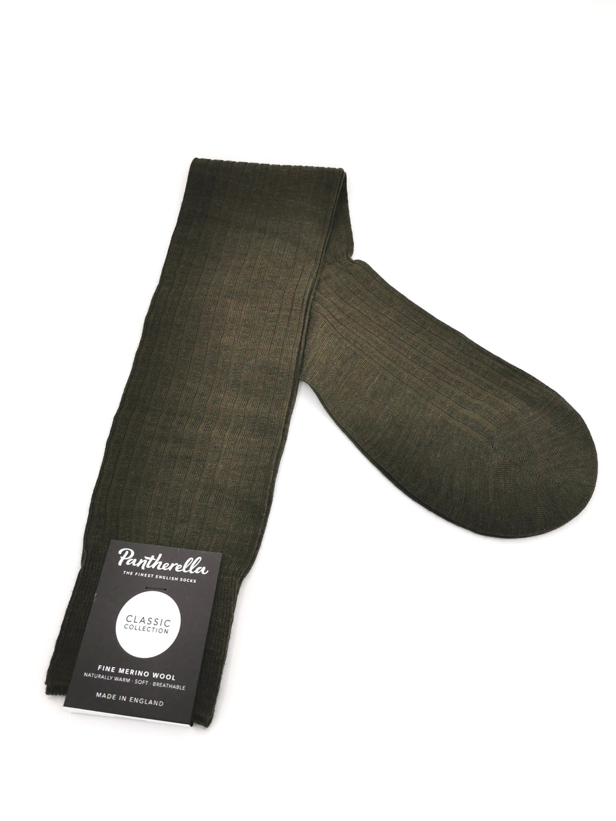 Plain ribbed socks Pantherella Merino Wool Long