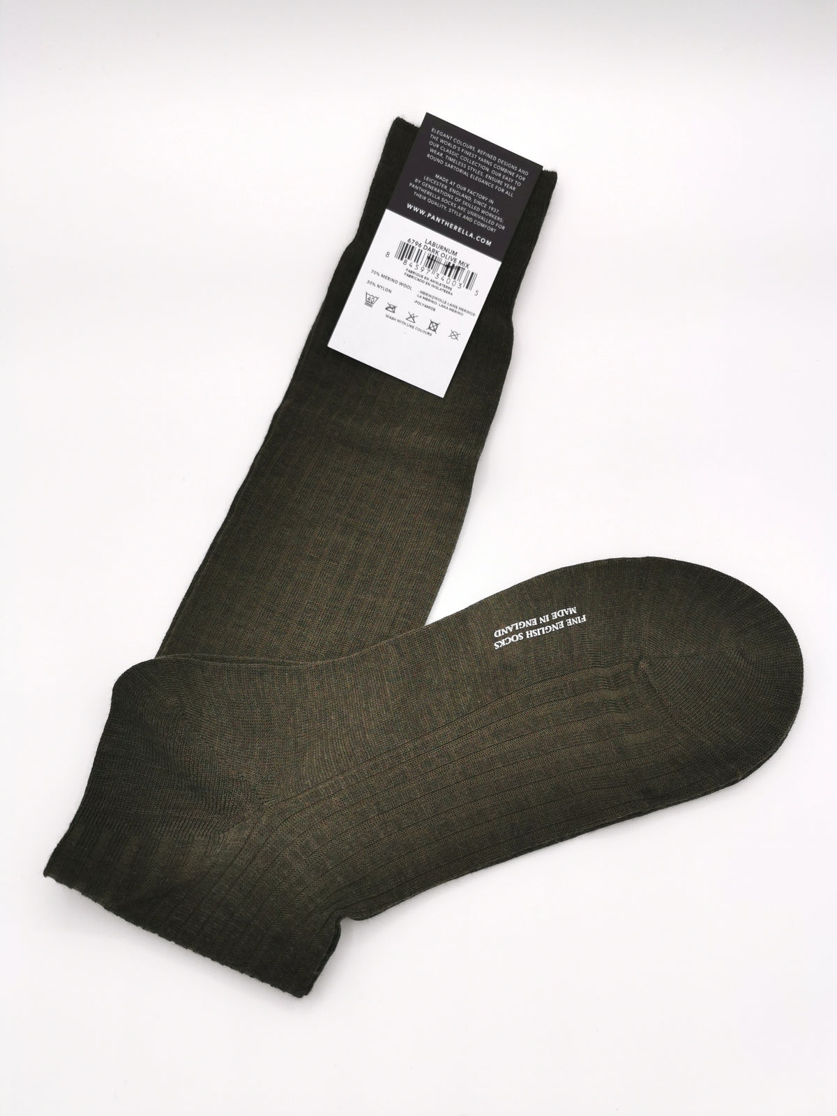 Plain ribbed socks Pantherella Merino Wool Long