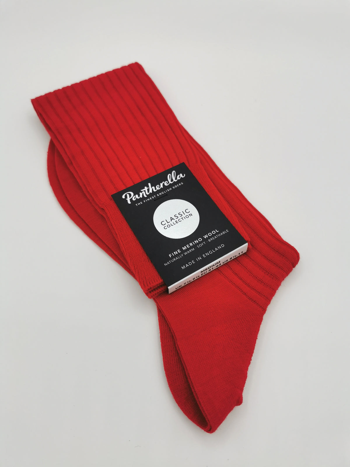 Plain ribbed socks Pantherella Merino Wool Long