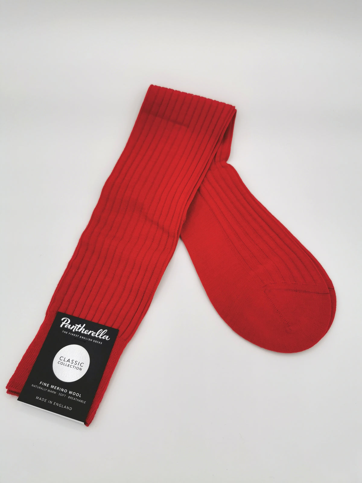 Plain ribbed socks Pantherella Merino Wool Long