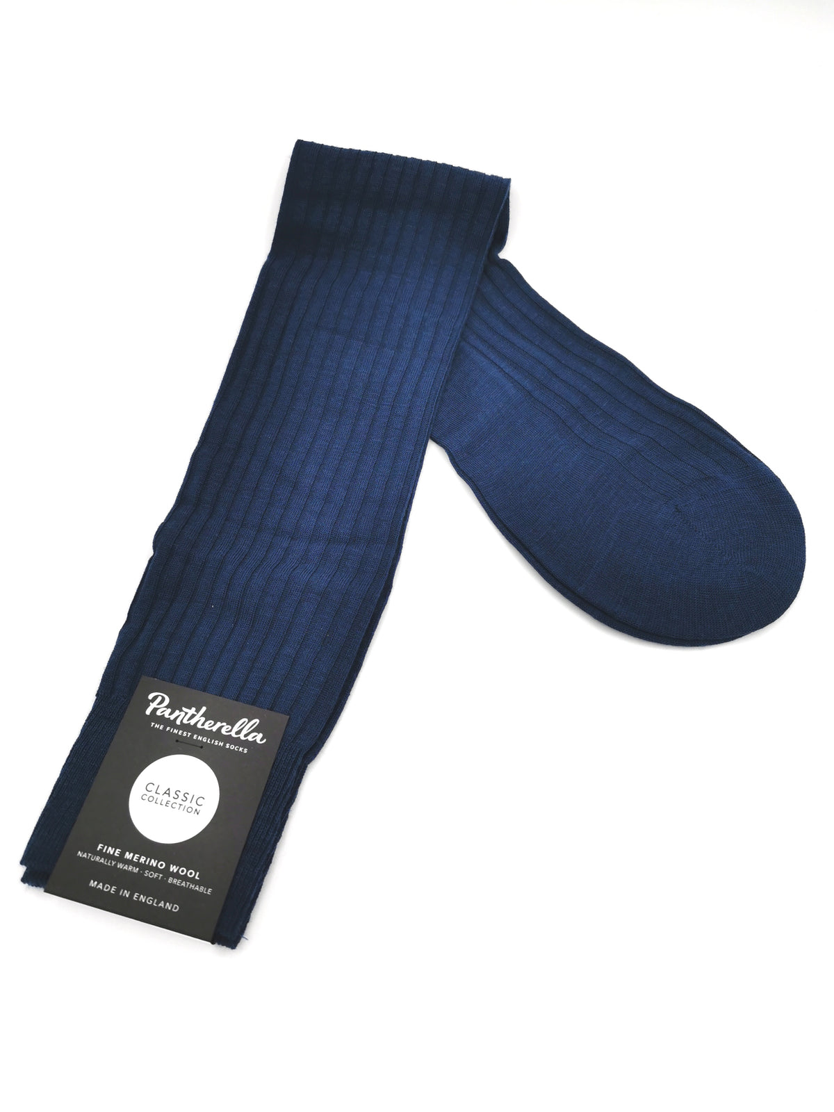 Plain ribbed socks Pantherella Merino Wool Long
