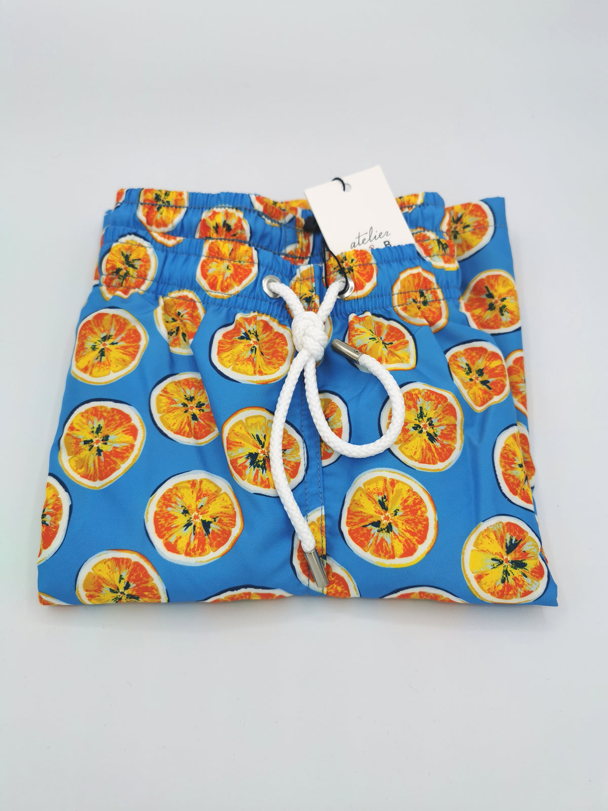 WORKSHOP F&amp;amp;B SWIMMING SHORTS WITH ORANGE PATTERN