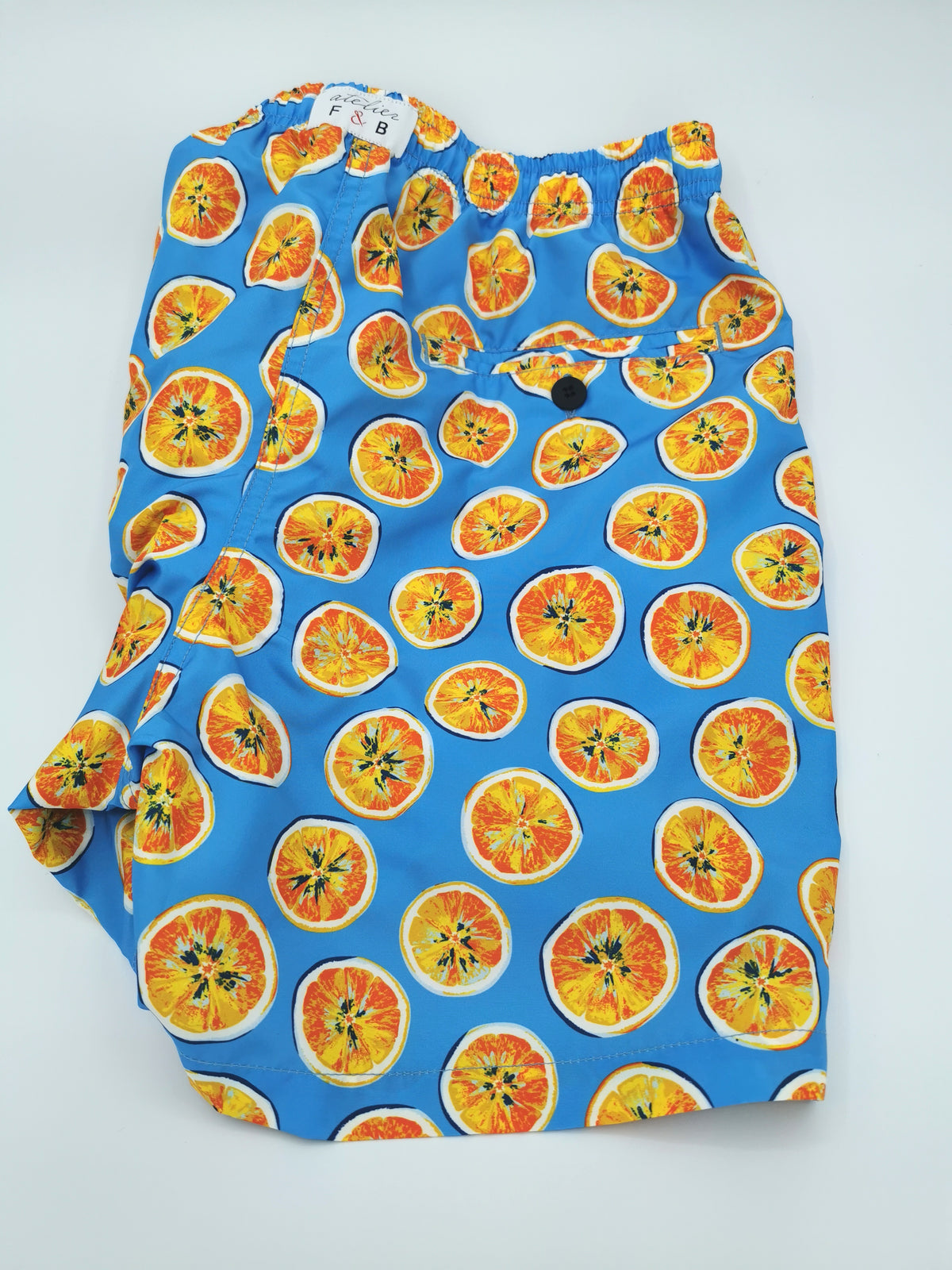WORKSHOP F&amp;amp;B SWIMMING SHORTS WITH ORANGE PATTERN