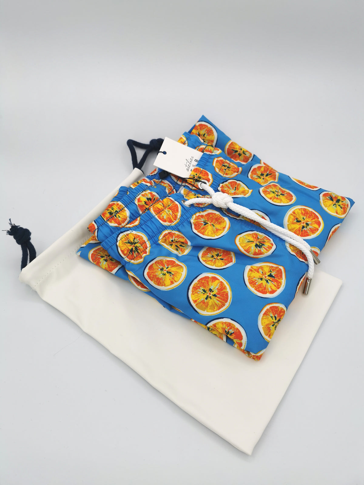 WORKSHOP F&amp;amp;B SWIMMING SHORTS WITH ORANGE PATTERN