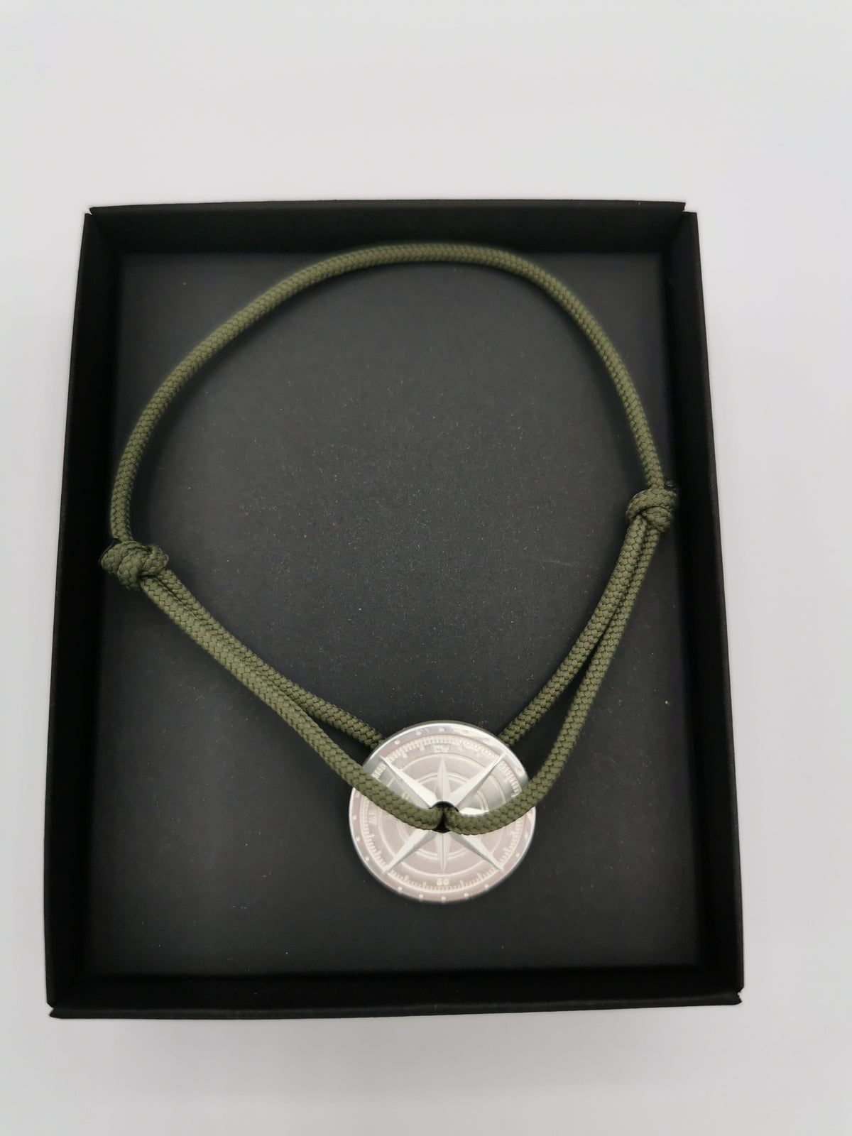 BRACELET LE VENT À LA FRANÇAISE &quot;ARGENT 925°&quot; OLIVE GREEN