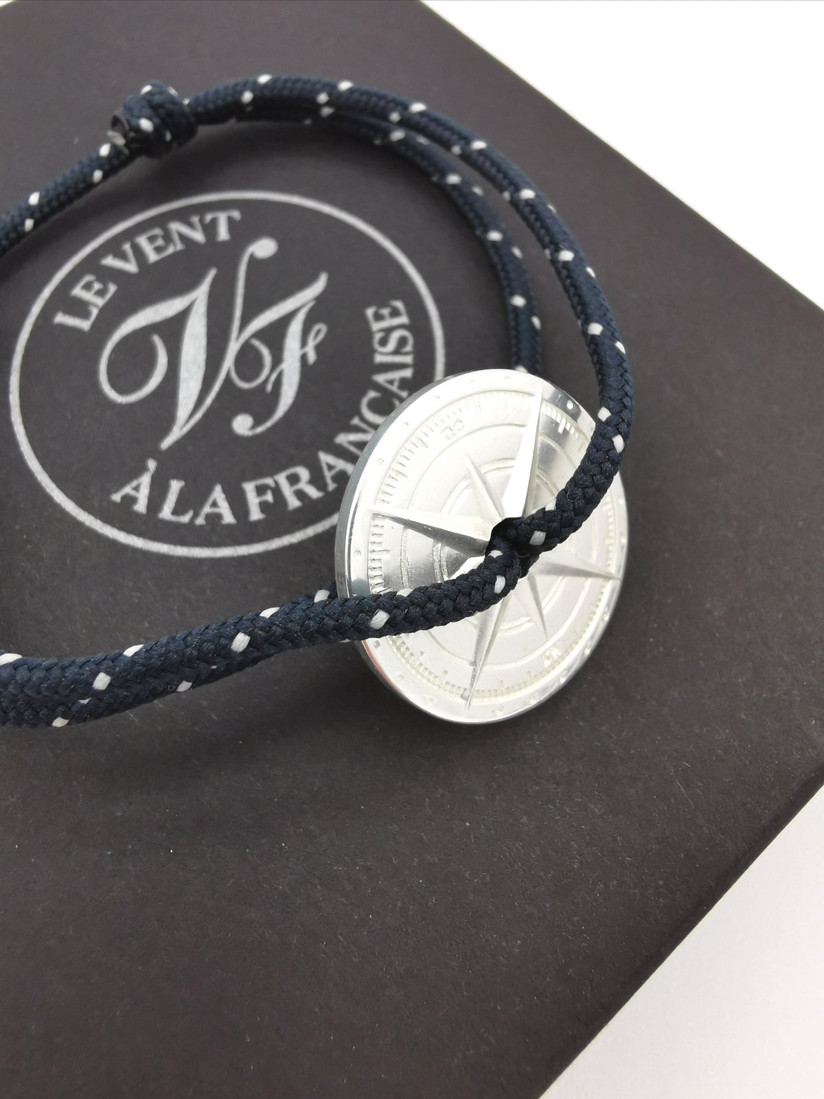 BRACELET LE VENT À LA FRANÇAISE &quot;ARGENT 925°&quot; BLUE SPECKLED