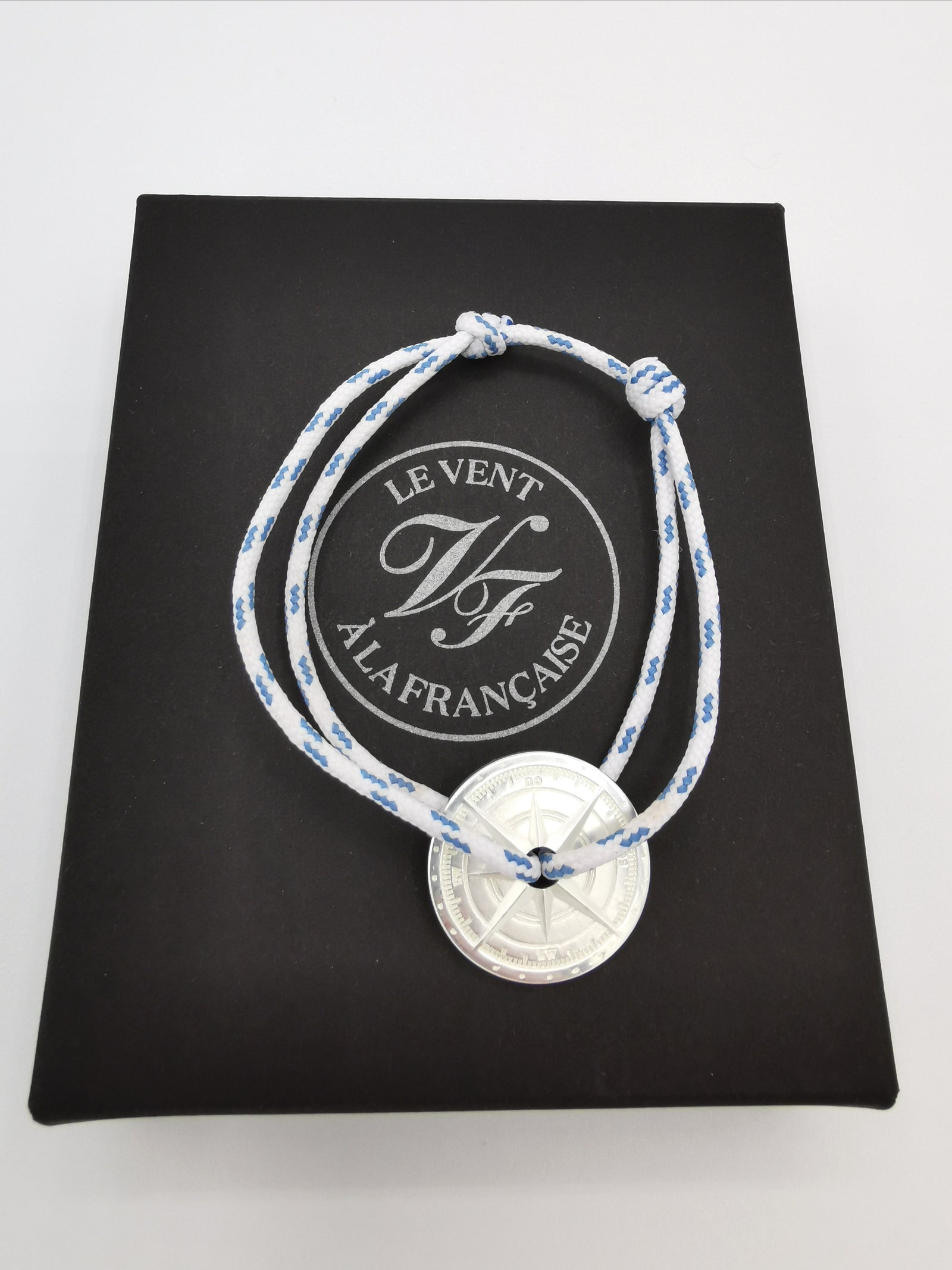 BRACELET LE VENT À LA FRANÇAISE "ARGENT 925°" WHITE AND BLUE