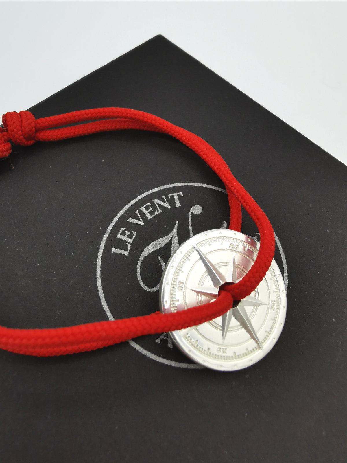 BRACELET LE VENT À LA FRANÇAISE &quot;ARGENT 925°&quot; RED