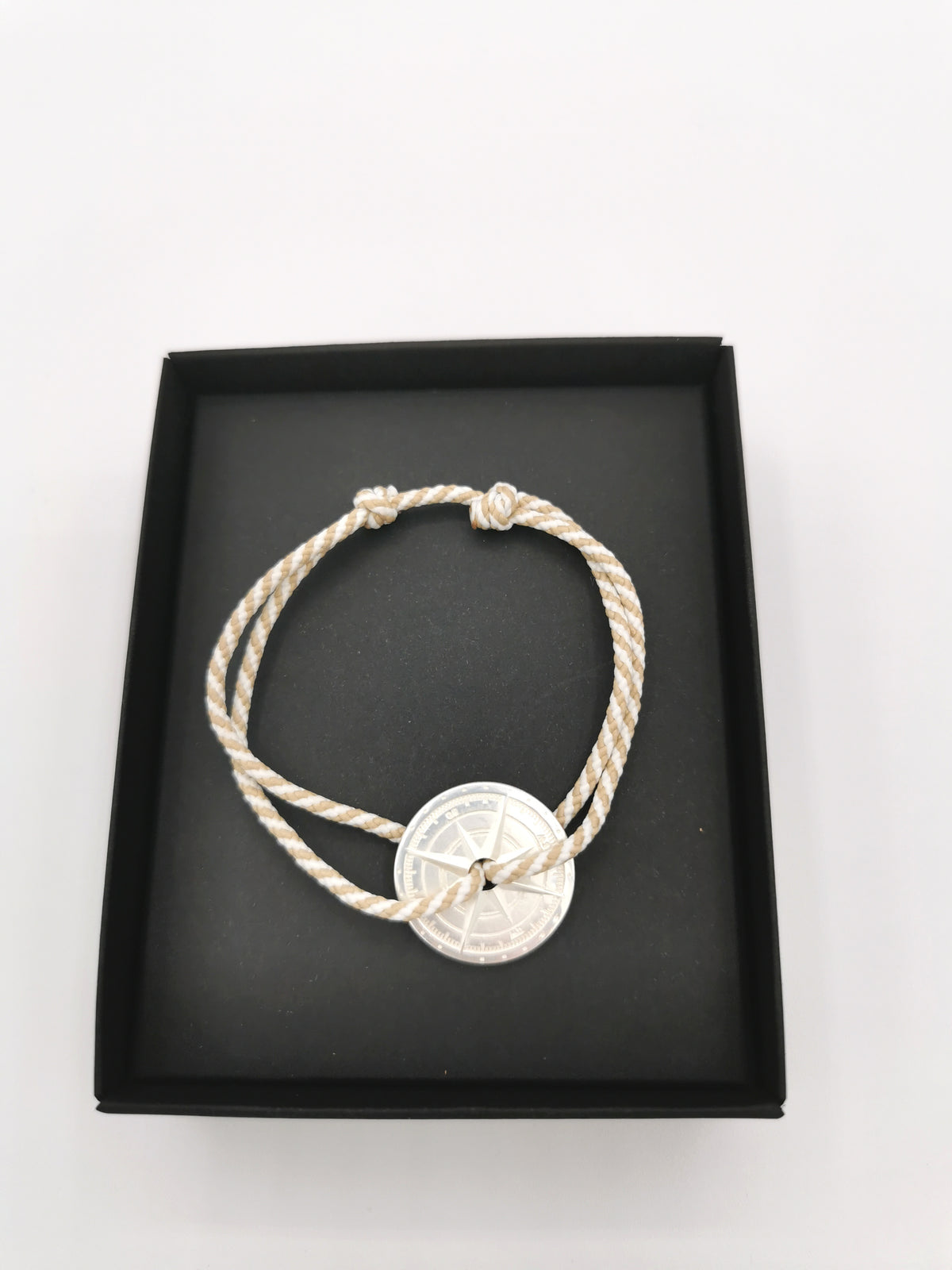 BRACELET LE VENT À LA FRANÇAISE &quot;ARGENT 925°&quot; BEIGE