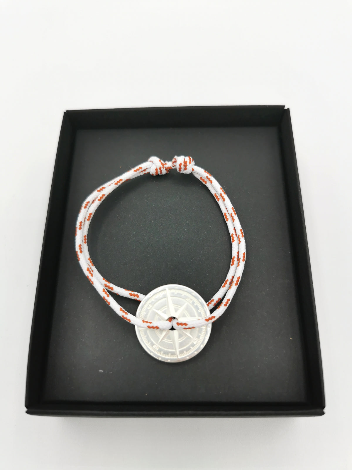 BRACELET LE VENT À LA FRANÇAISE &quot;SILVER 925°&quot; WHITE AND RED