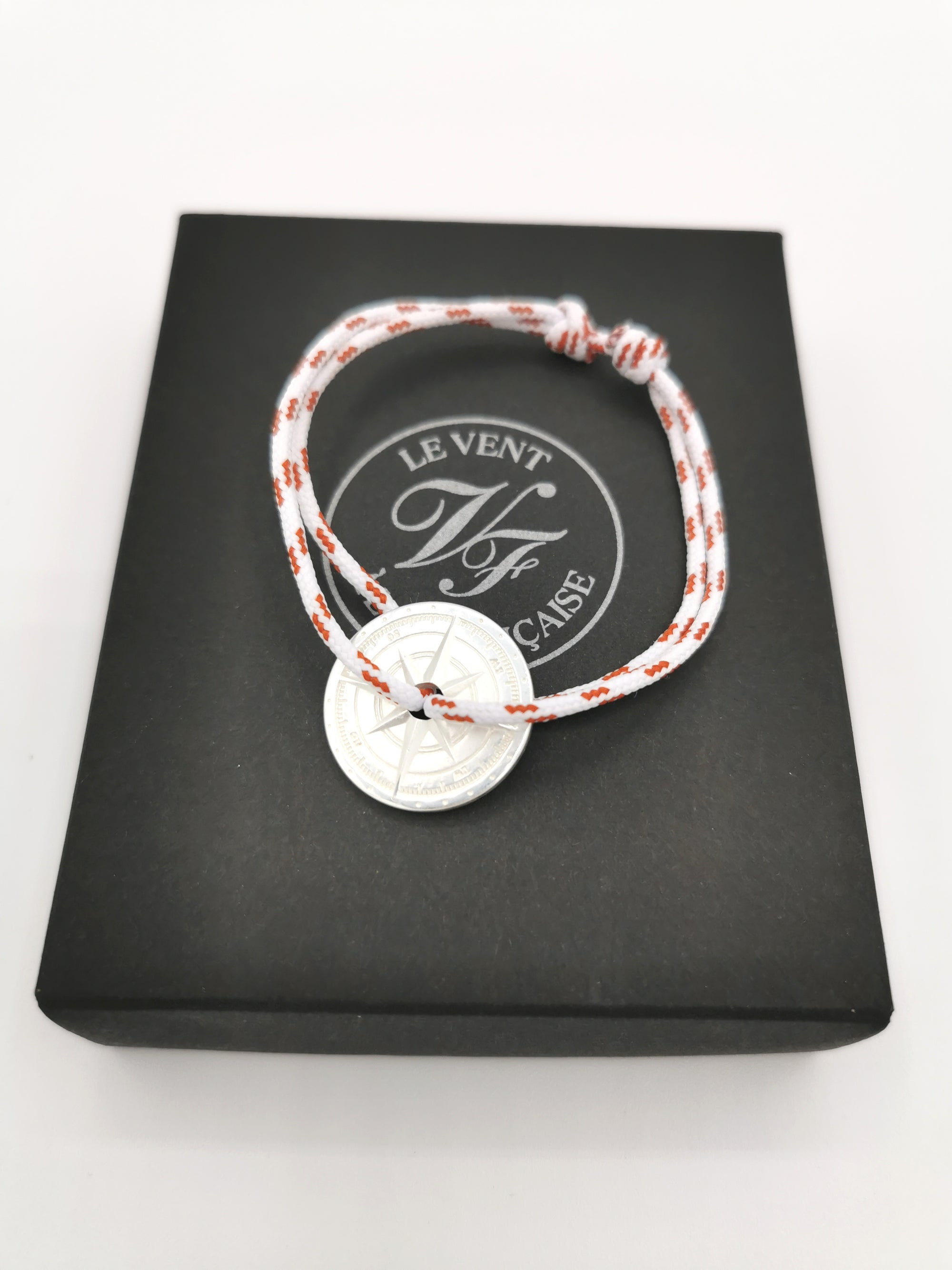 Bracelet Le Vent à la Française Argent 925° blanc et rouge