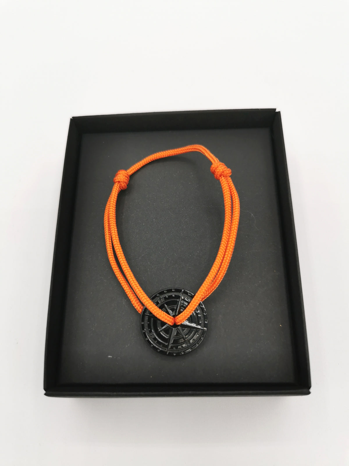 BRACELET LE VENT À LA FRANÇAISE &quot;NOIR ASPHALT&quot; ORANGE