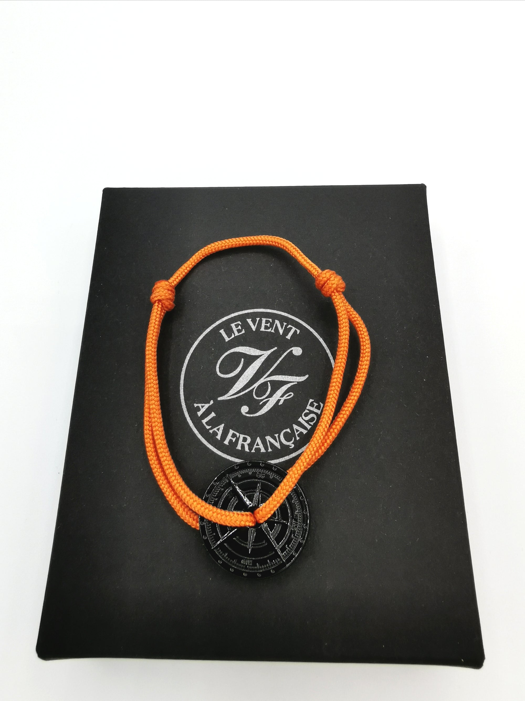 Bracelet Le Vent à la Française Noir Asphalte orange