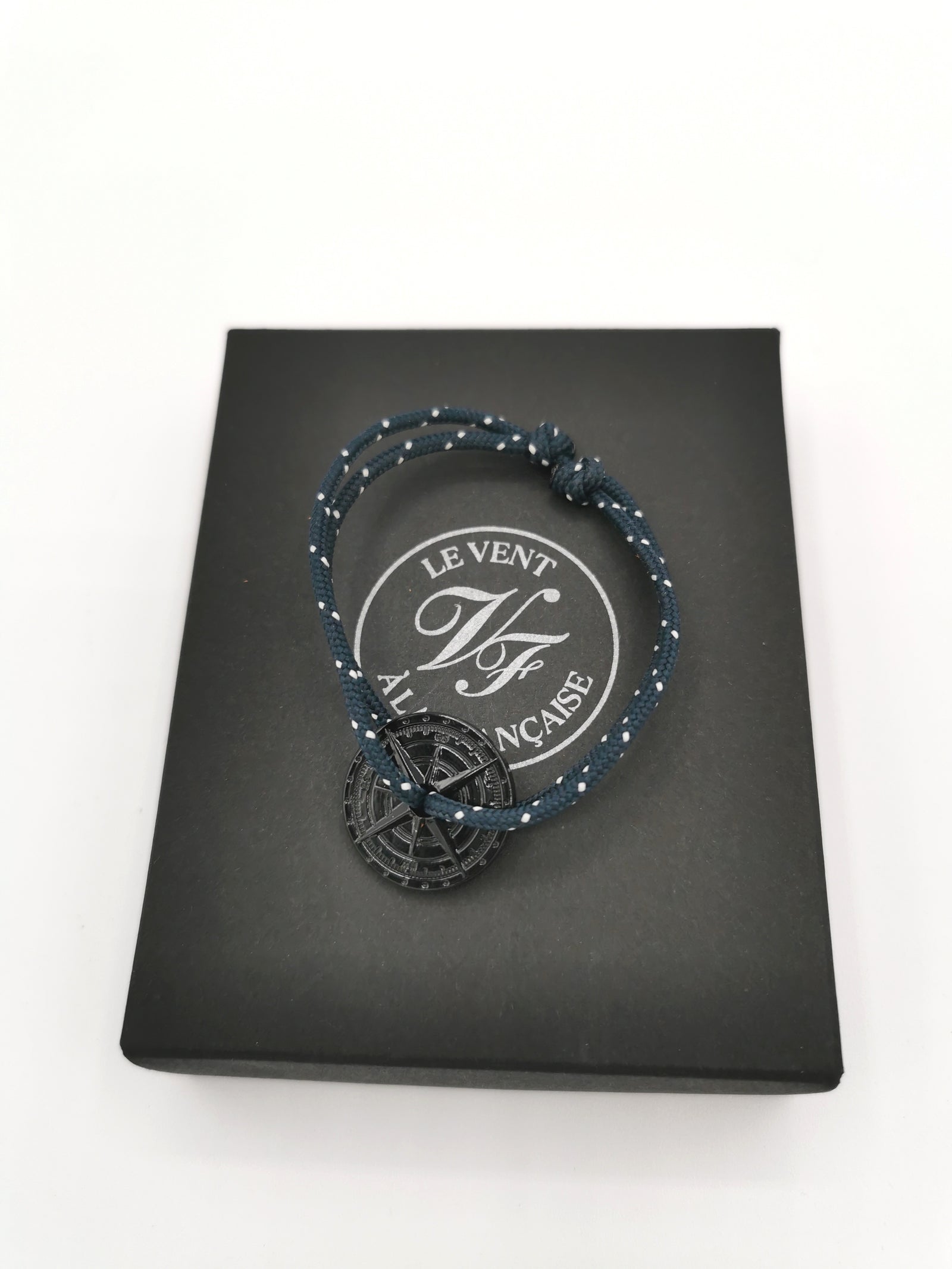 BRACELET LE VENT À LA FRANÇAISE "NOIR ASPHALT" BLUE SPECKLED