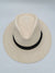 Chapeau Panama coloris naturel et bandeau noir