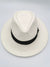 Chapeau Panama blanc et bandeau noir