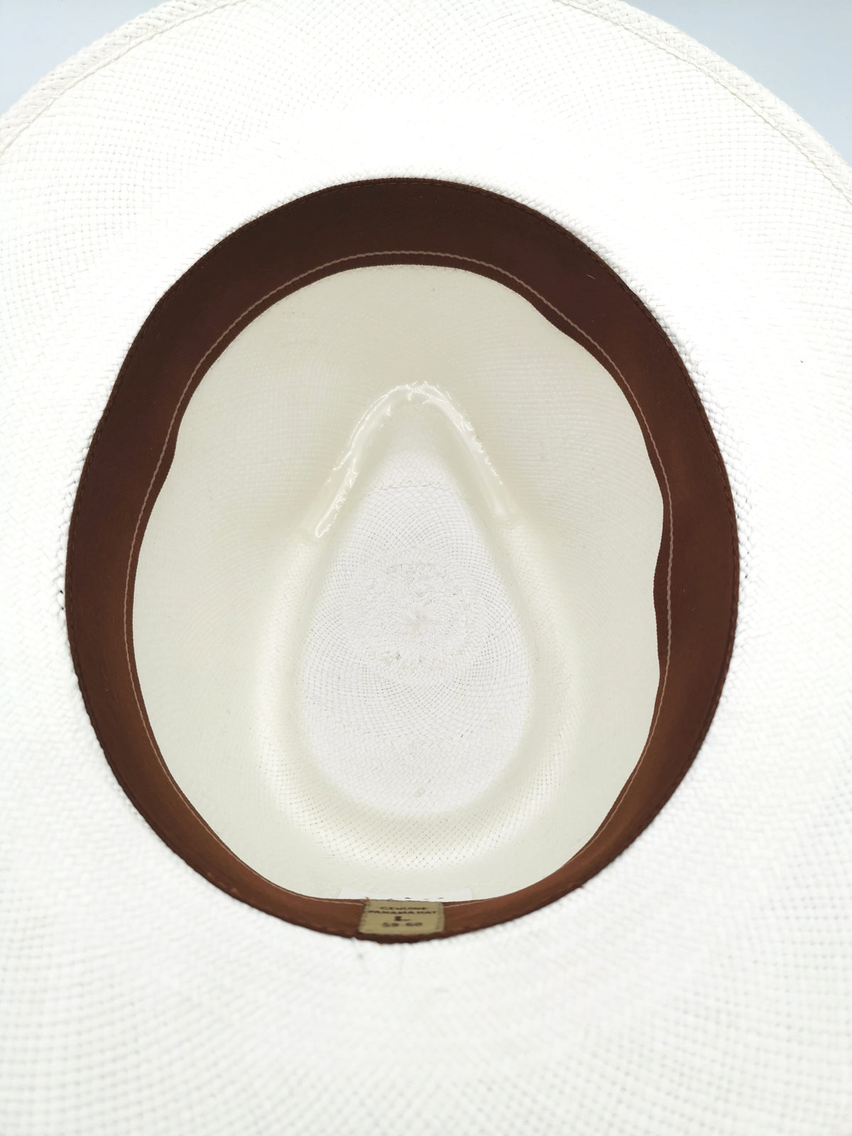 WHITE PANAMA HAT, BLACK HEADBAND