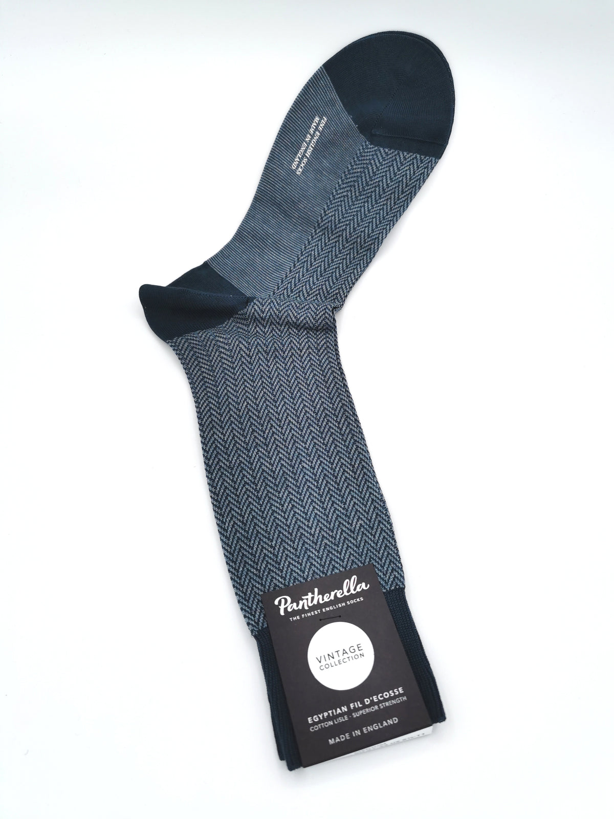 Pantherella socks in lisle herringbone pattern