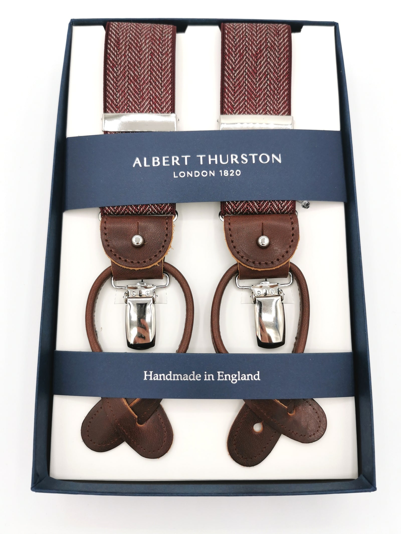 ALBERT THURSTON HERRINGBONE SUSPENDERS