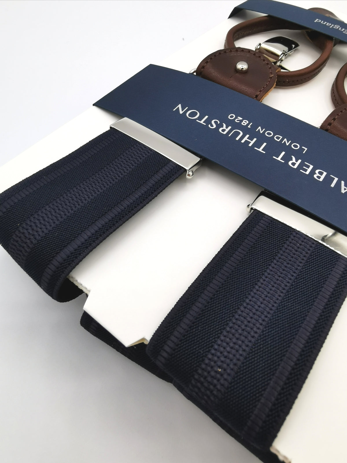 ALBERT THURSTON NAVY SUSPENDERS