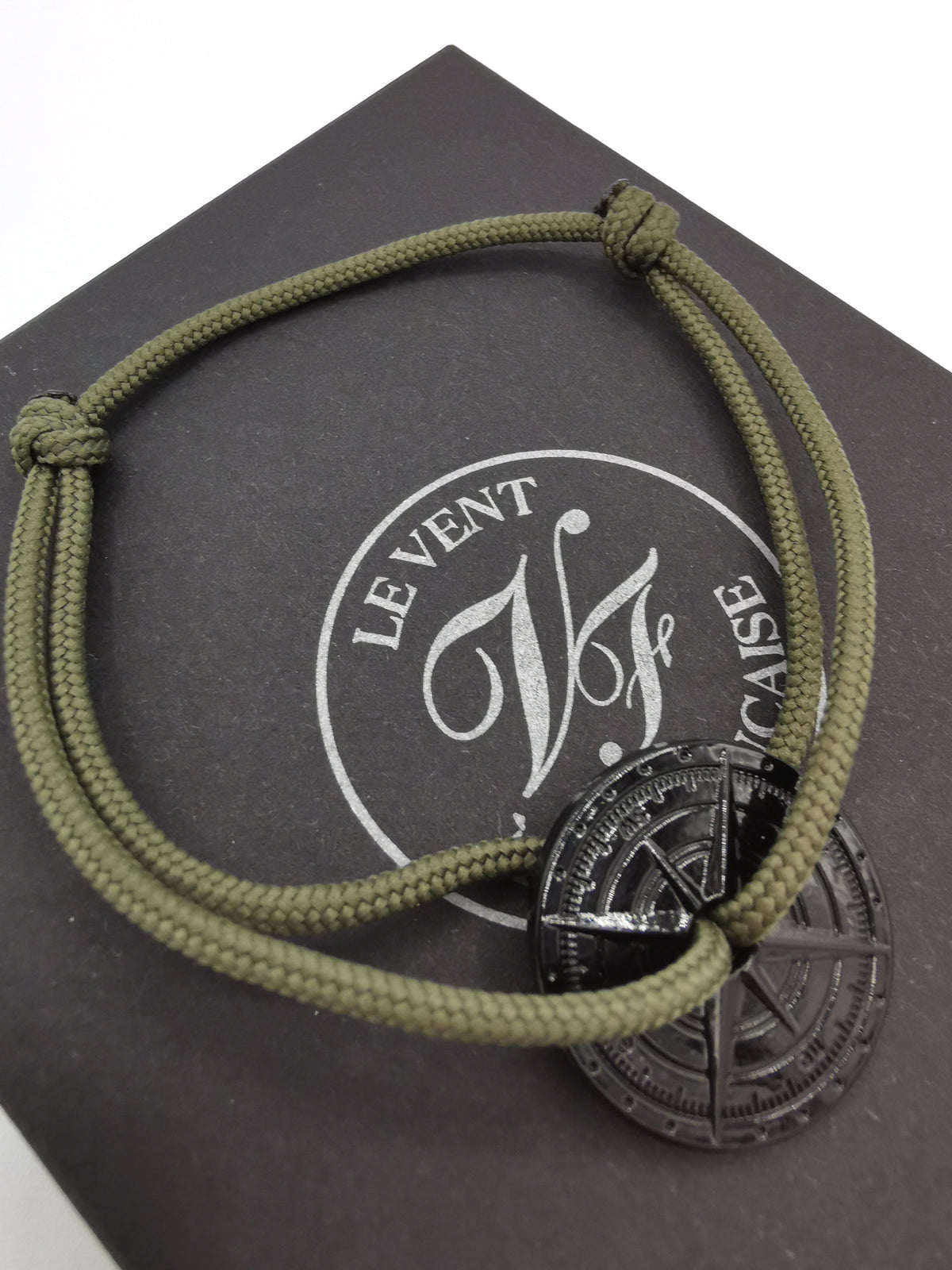 BRACELET LE VENT À LA FRANÇAISE &quot;NOIR ASPHALT&quot; OLIVE GREEN