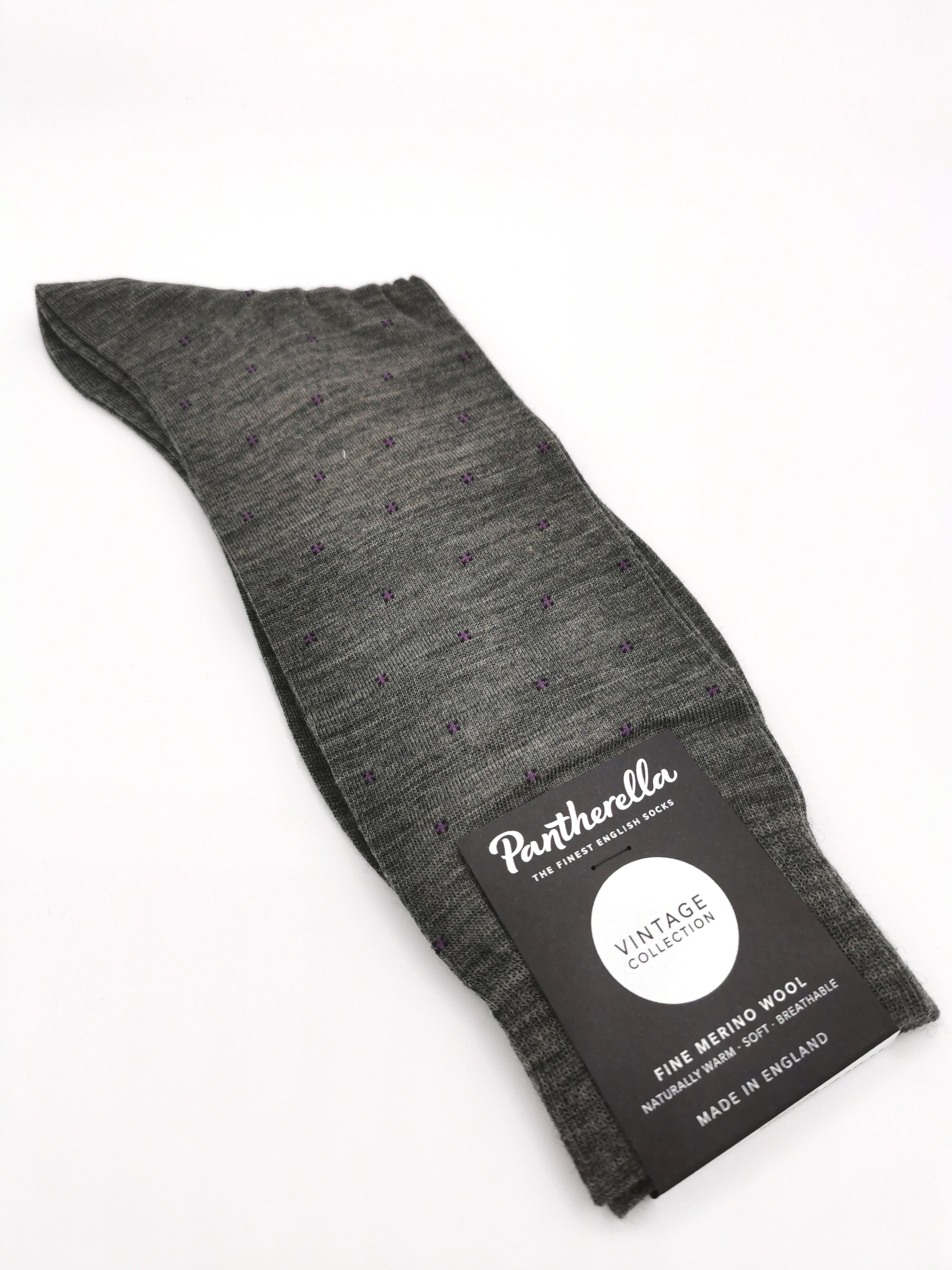 Pantherella Fine Merino Wool floral pattern socks