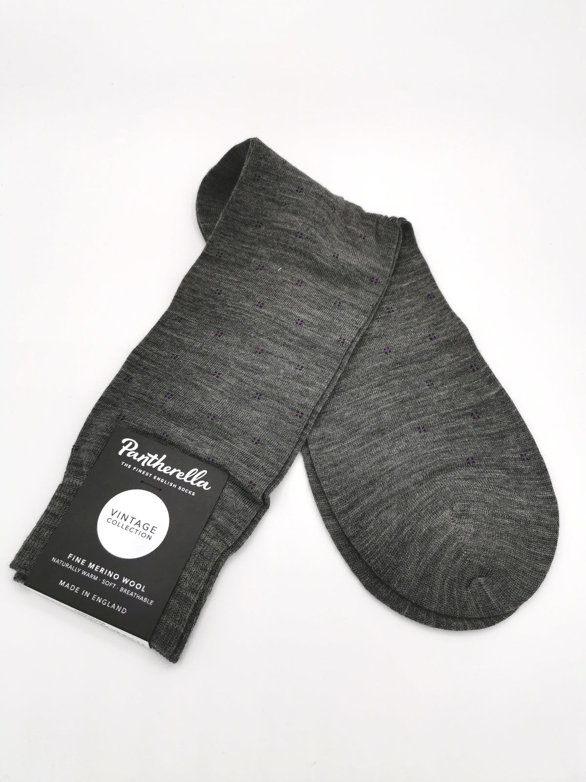 Pantherella Fine Merino Wool floral pattern socks