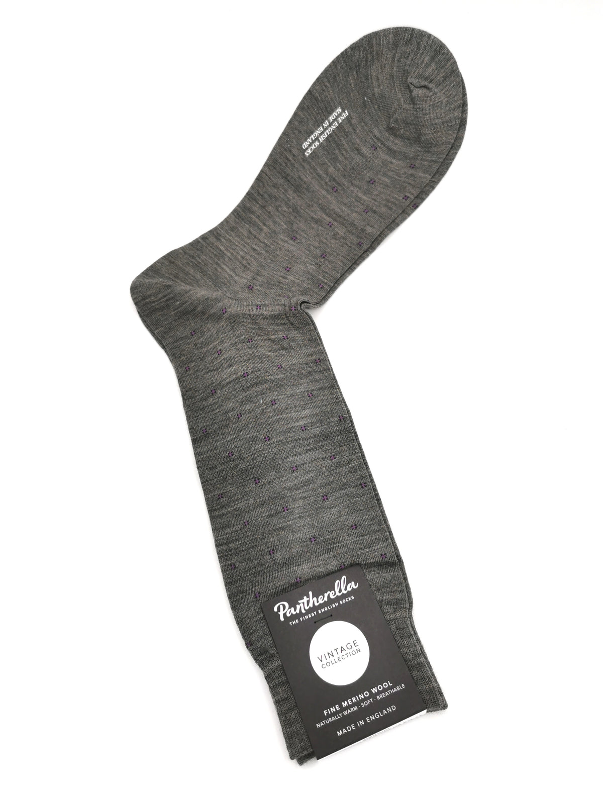 Pantherella Fine Merino Wool floral pattern socks