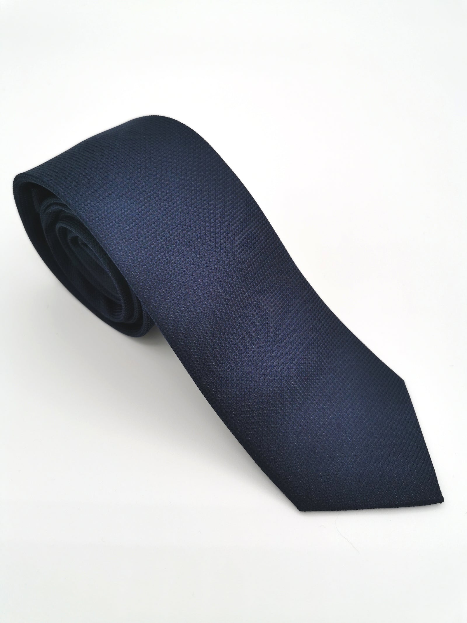Blue silk tie