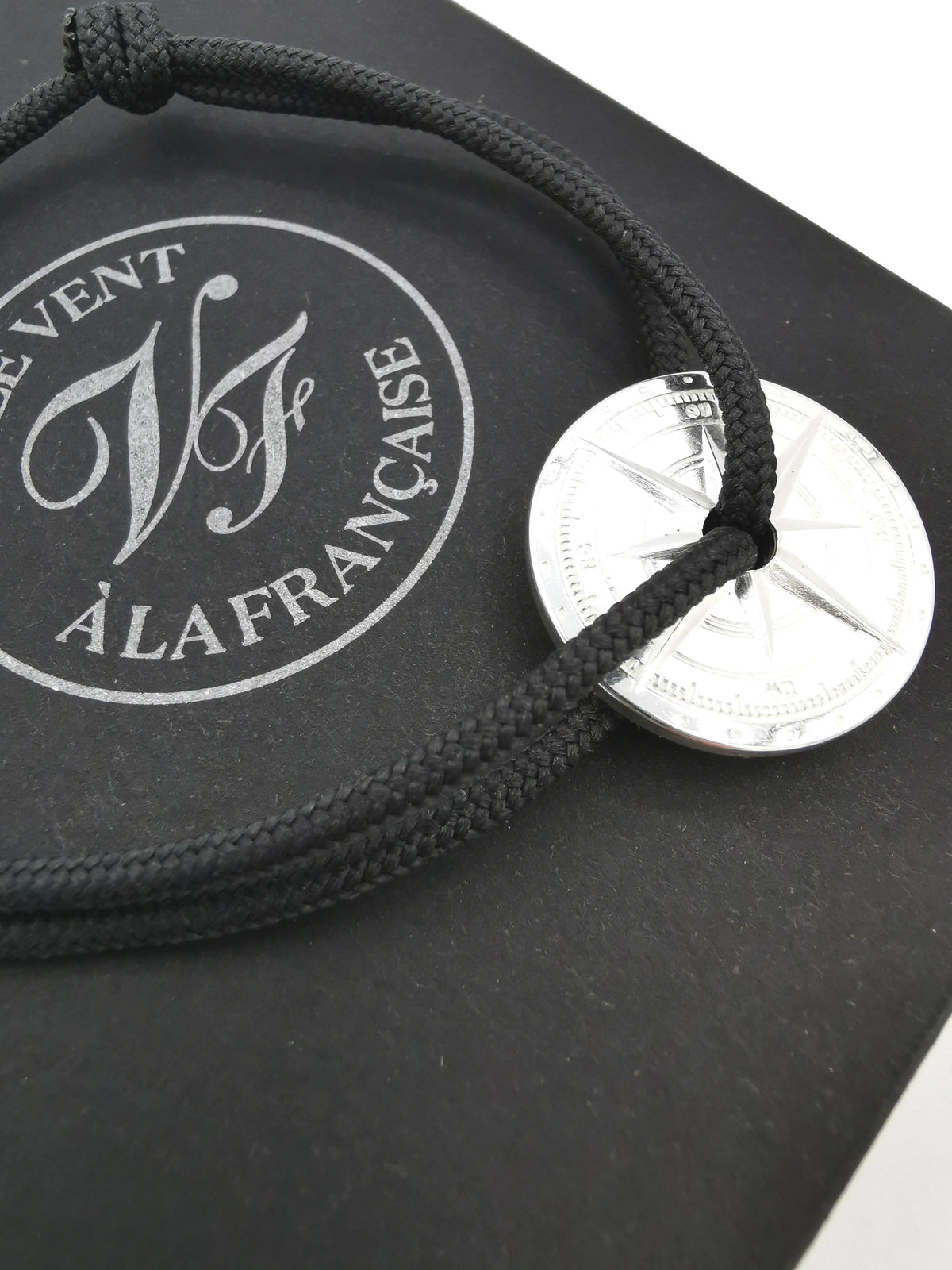 BRACELET LE VENT À LA FRANÇAISE &quot;ARGENT 925°&quot; DARK GRAY