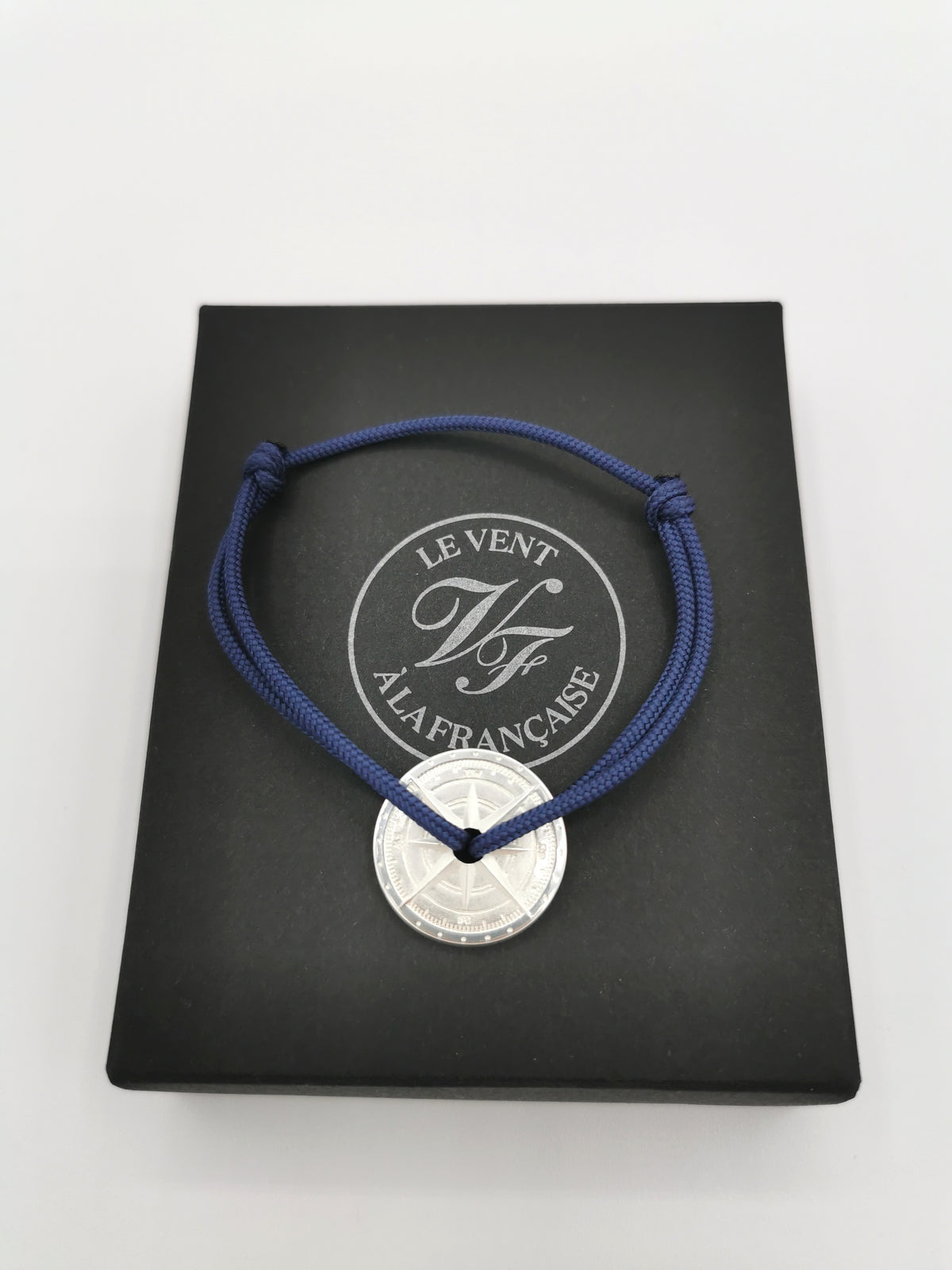 BRACELET LE VENT À LA FRANÇAISE &quot;ARGENT 925°&quot; NAVY BLUE