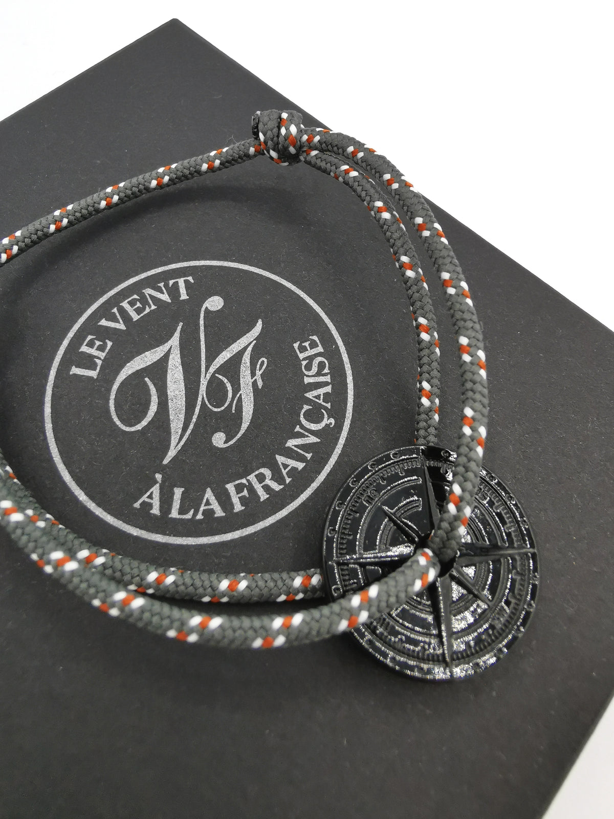 BRACELET LE VENT À LA FRANÇAISE &quot;NOIR ASPHALT&quot; GRAY SPECKLED