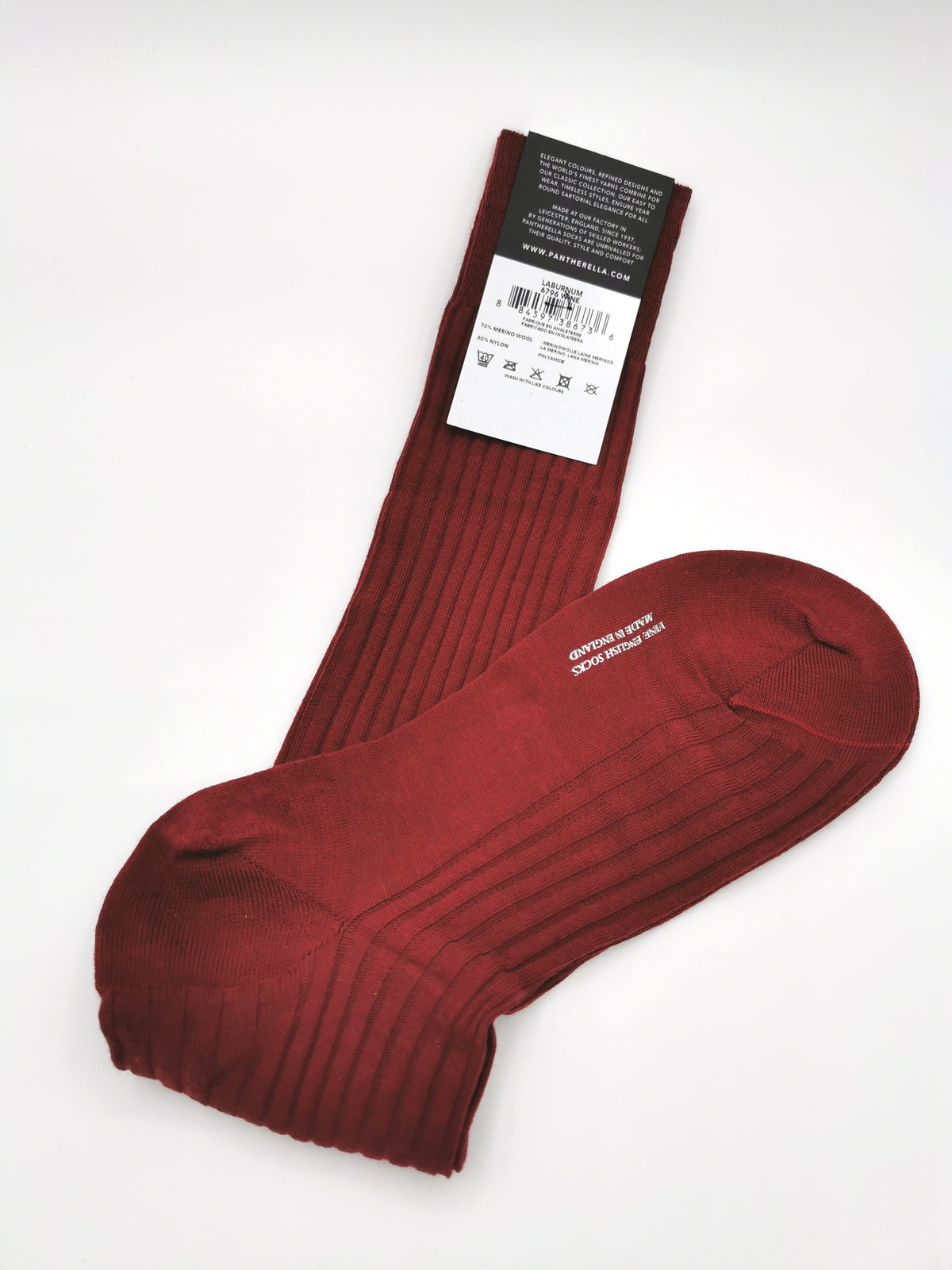Plain ribbed socks Pantherella Merino Wool Long