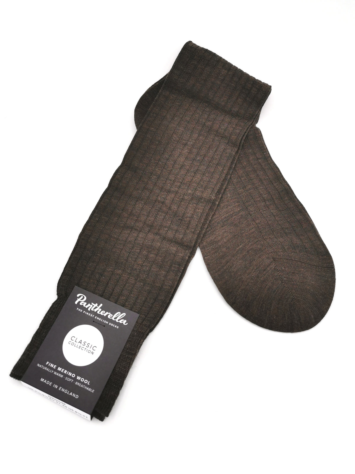 Plain ribbed socks Pantherella Merino Wool Long