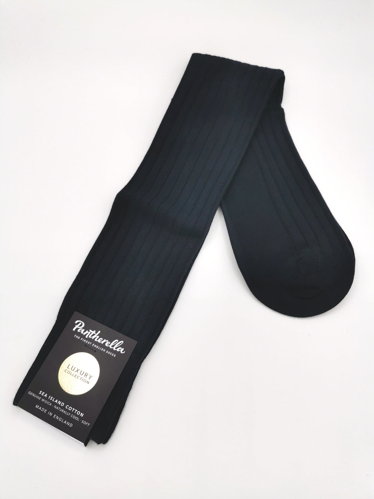 Pantherella plain cotton socks Sea Island Long