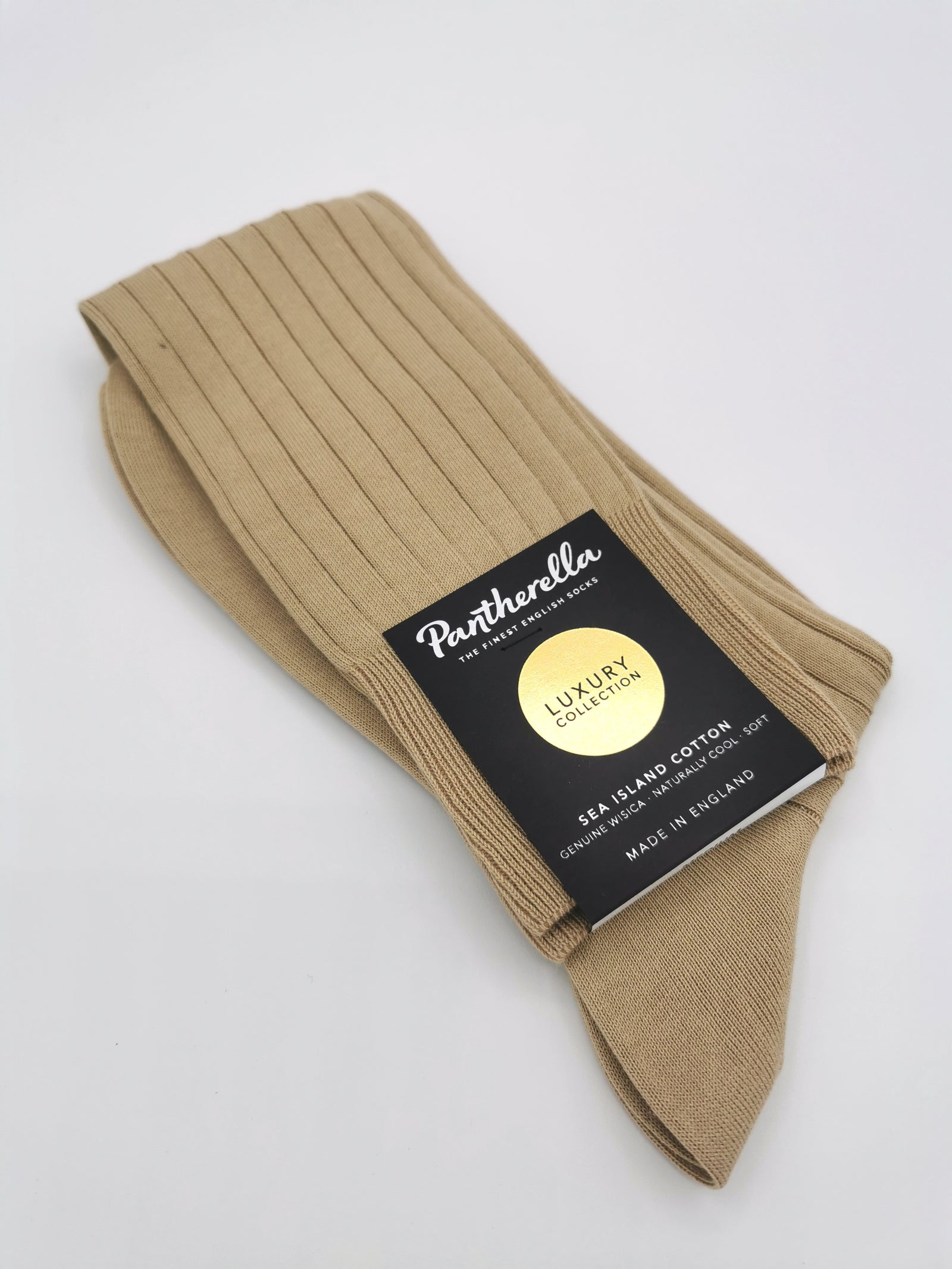 Pantherella plain cotton socks Sea Island Long