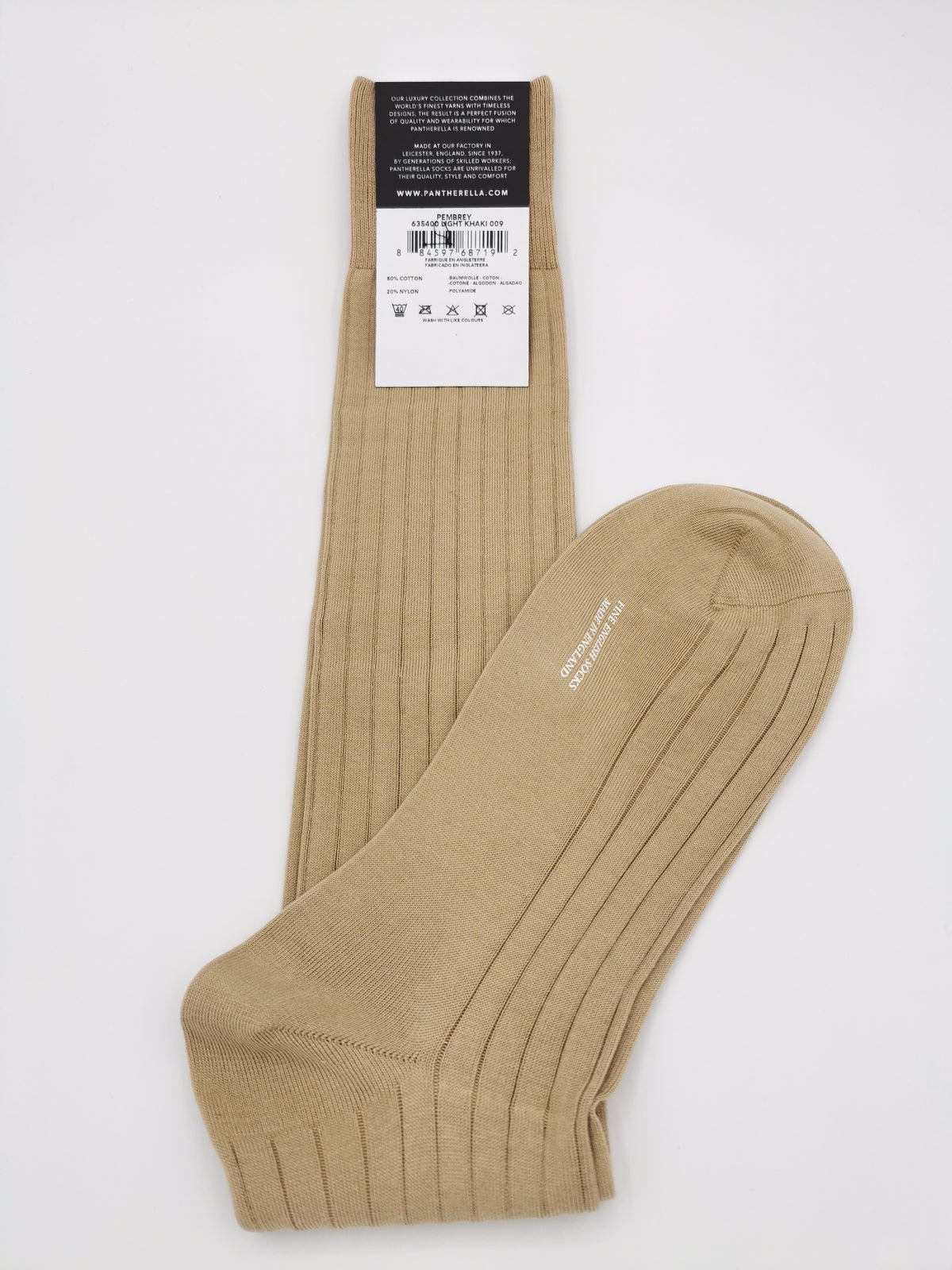 Pantherella plain cotton socks Sea Island Long