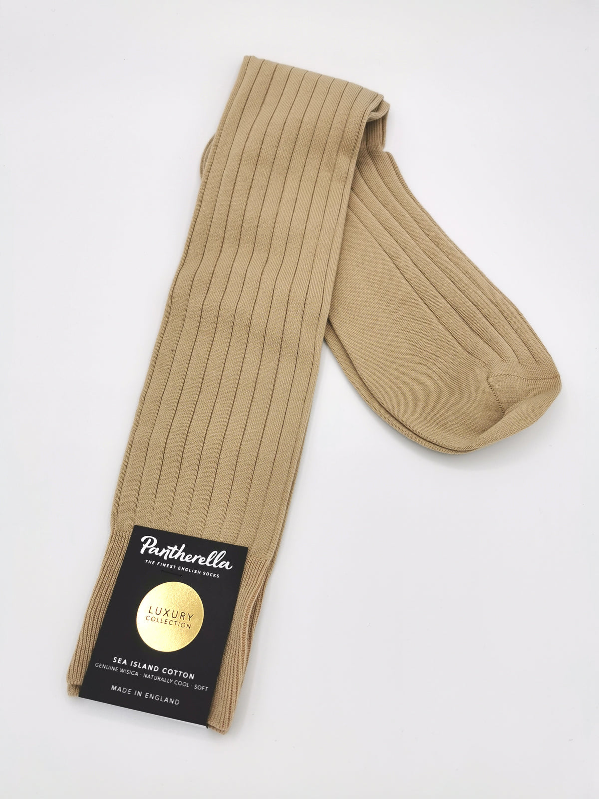 Pantherella plain cotton socks Sea Island Long