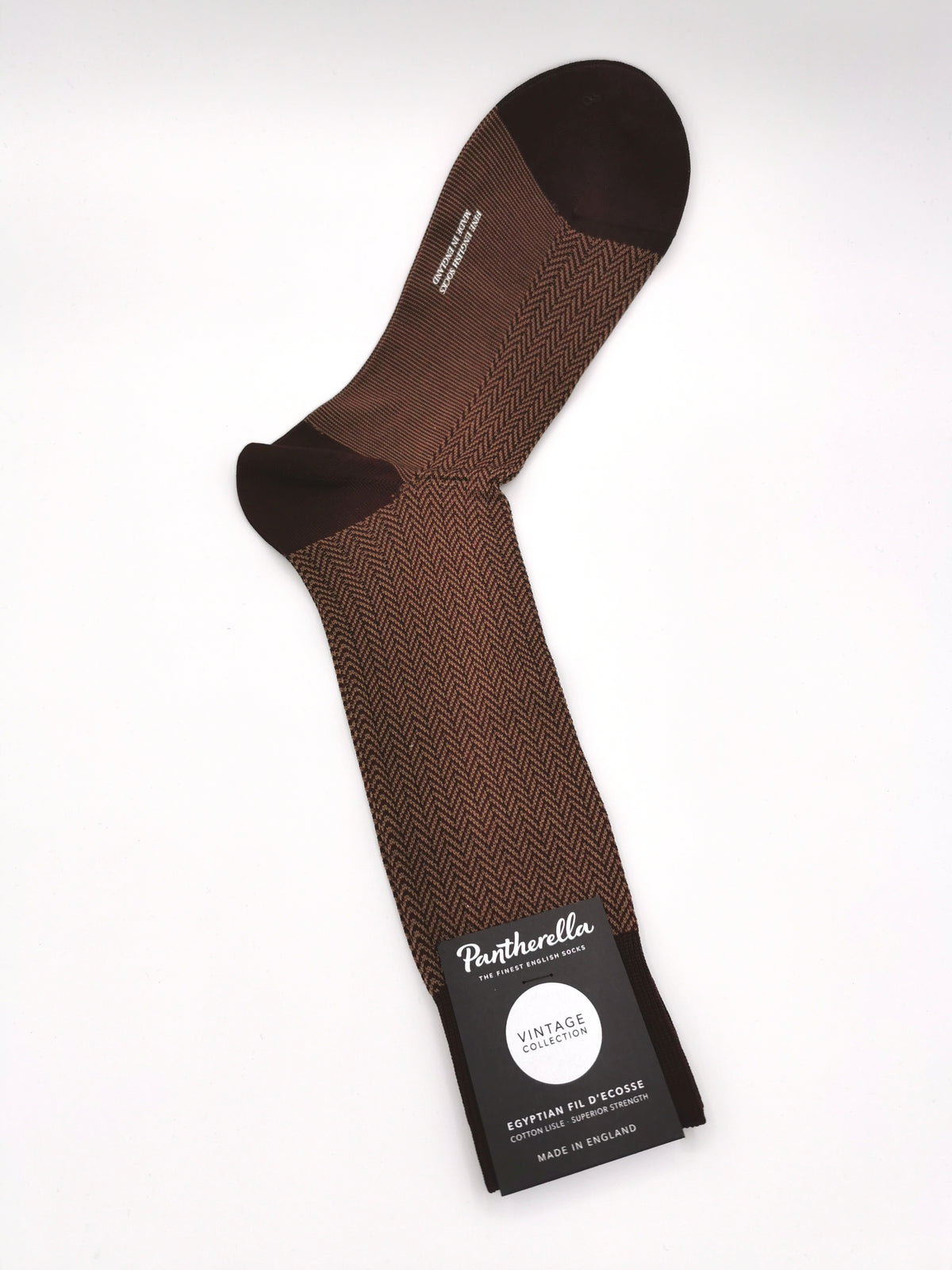 Pantherella socks in lisle herringbone pattern