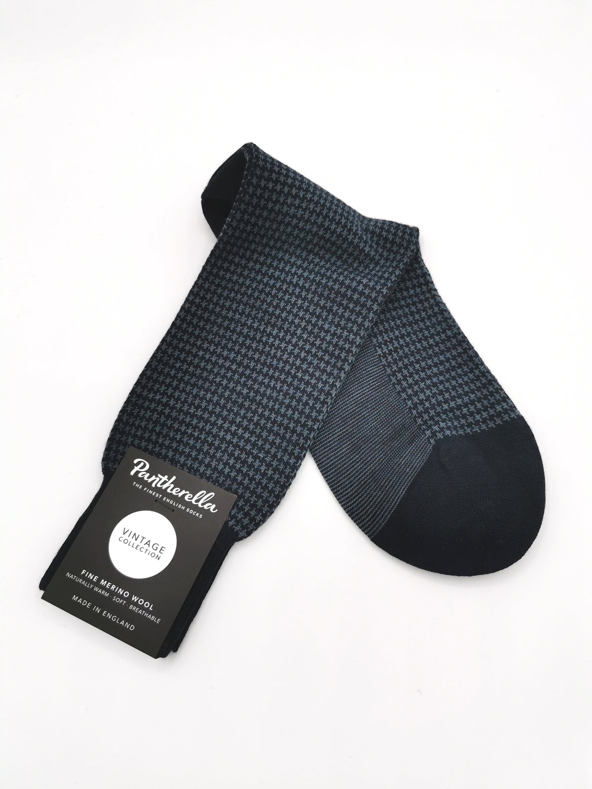 Pantherella Fine Merino Wool houndstooth socks