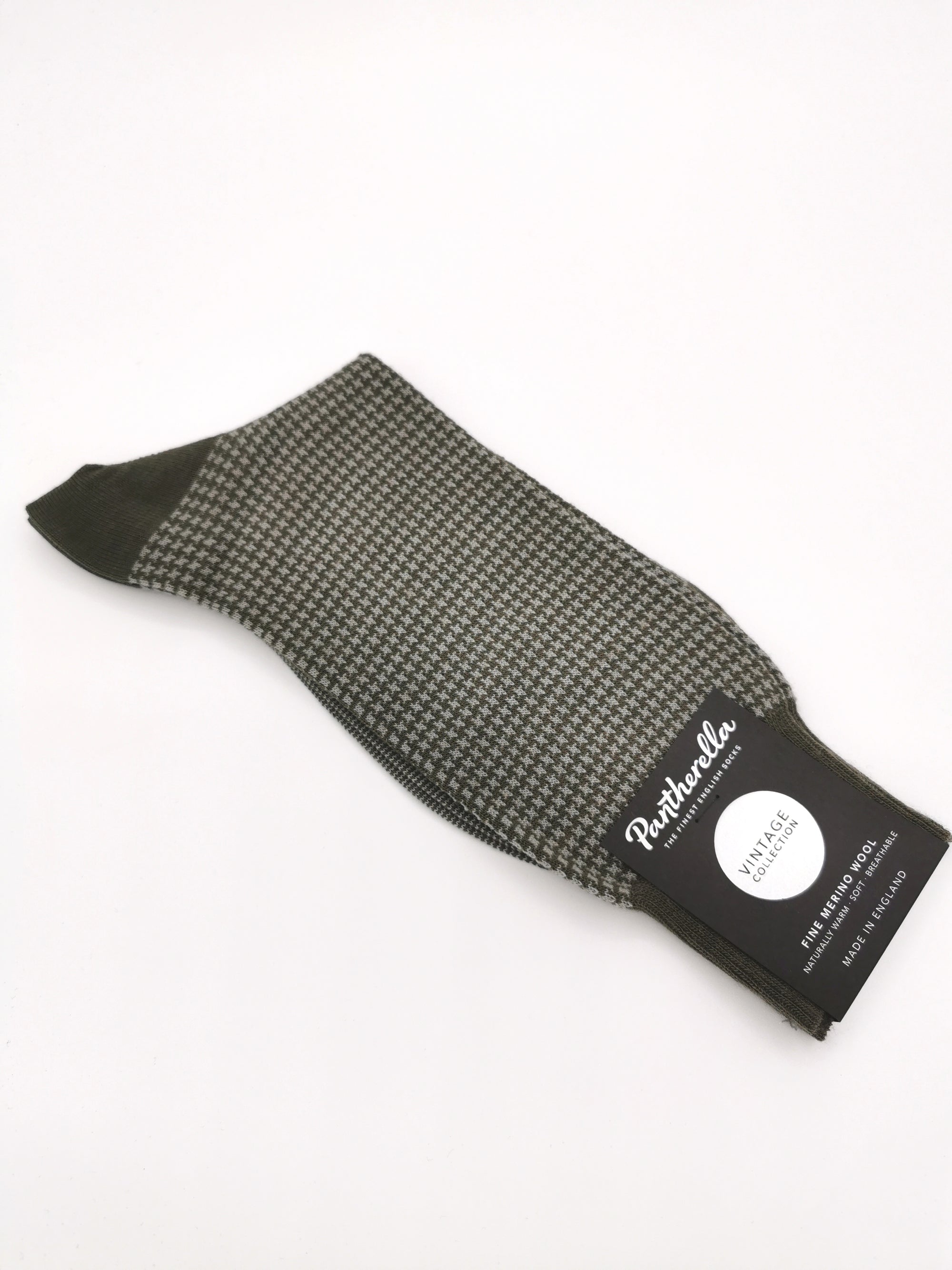 Pantherella Fine Merino Wool houndstooth socks