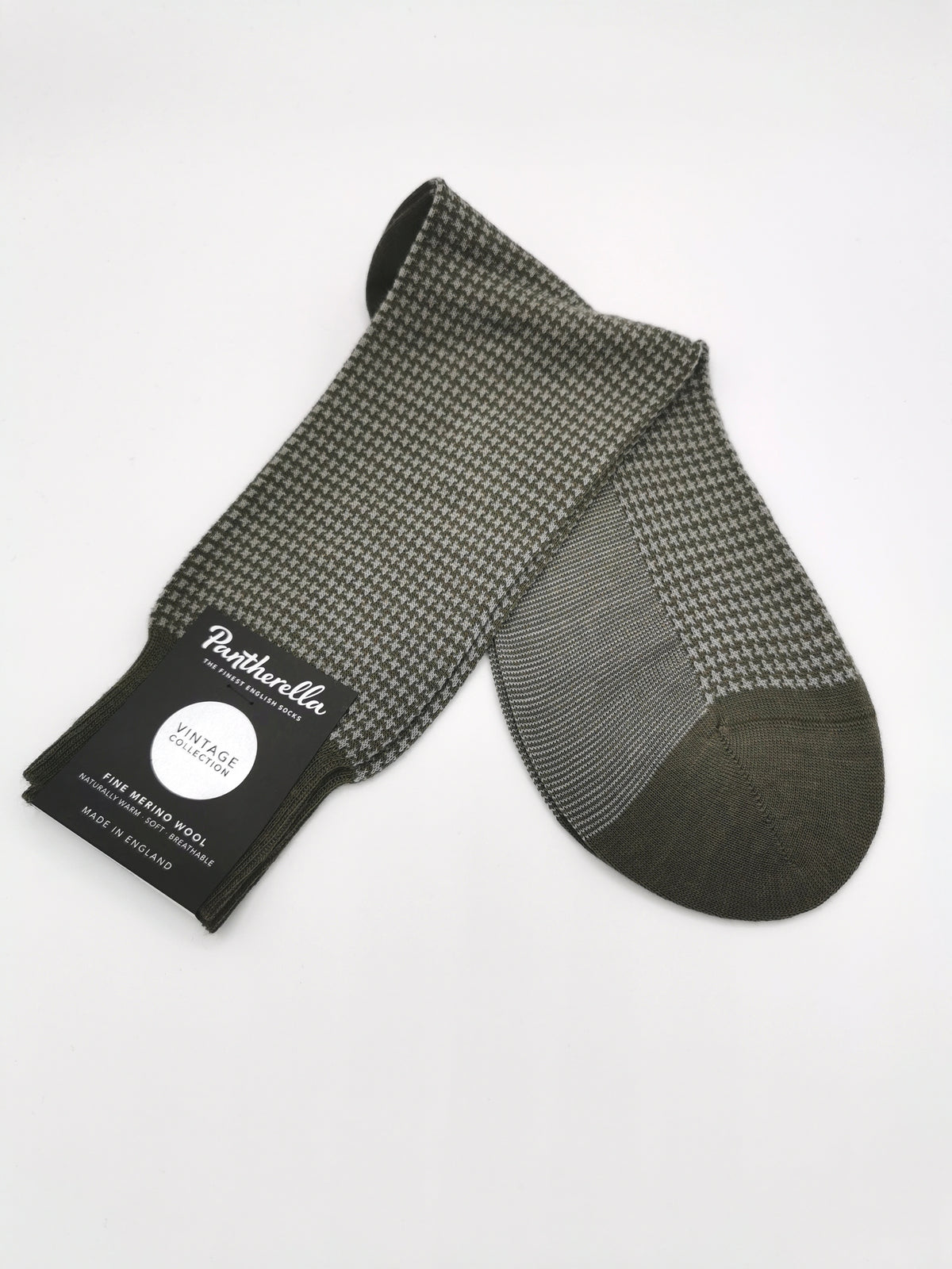 Pantherella Fine Merino Wool houndstooth socks