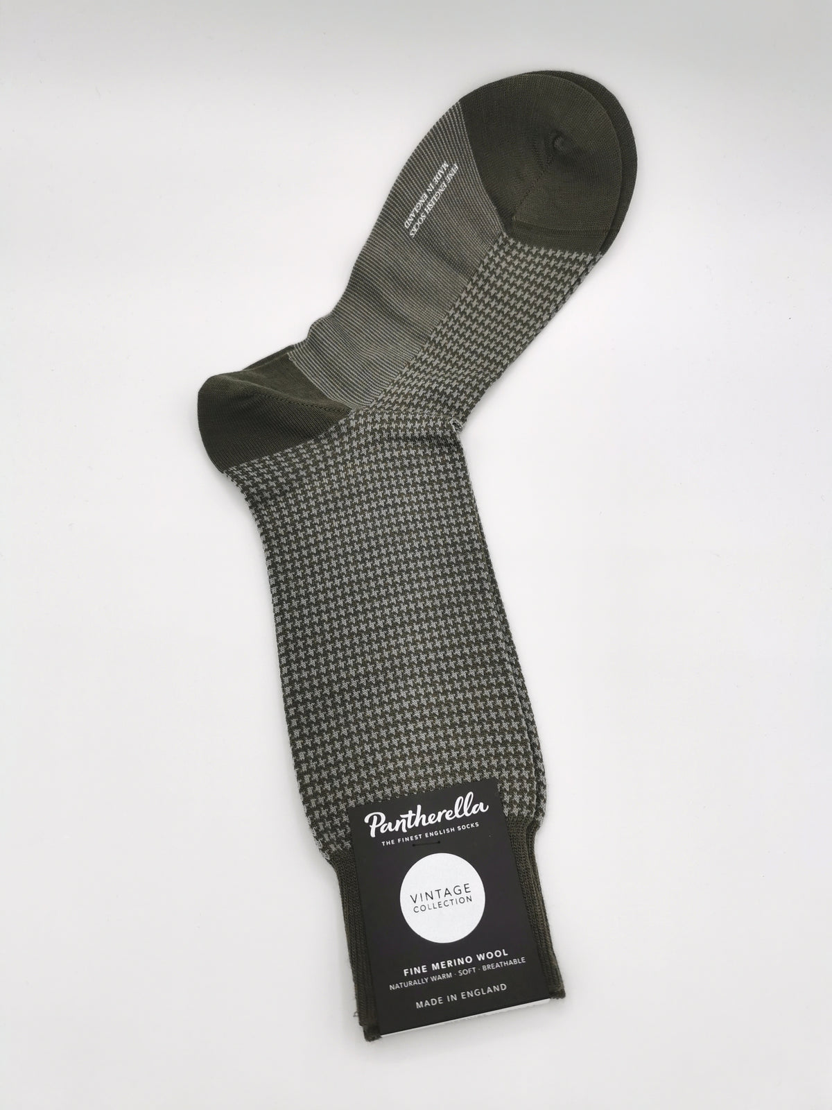 Pantherella Fine Merino Wool houndstooth socks